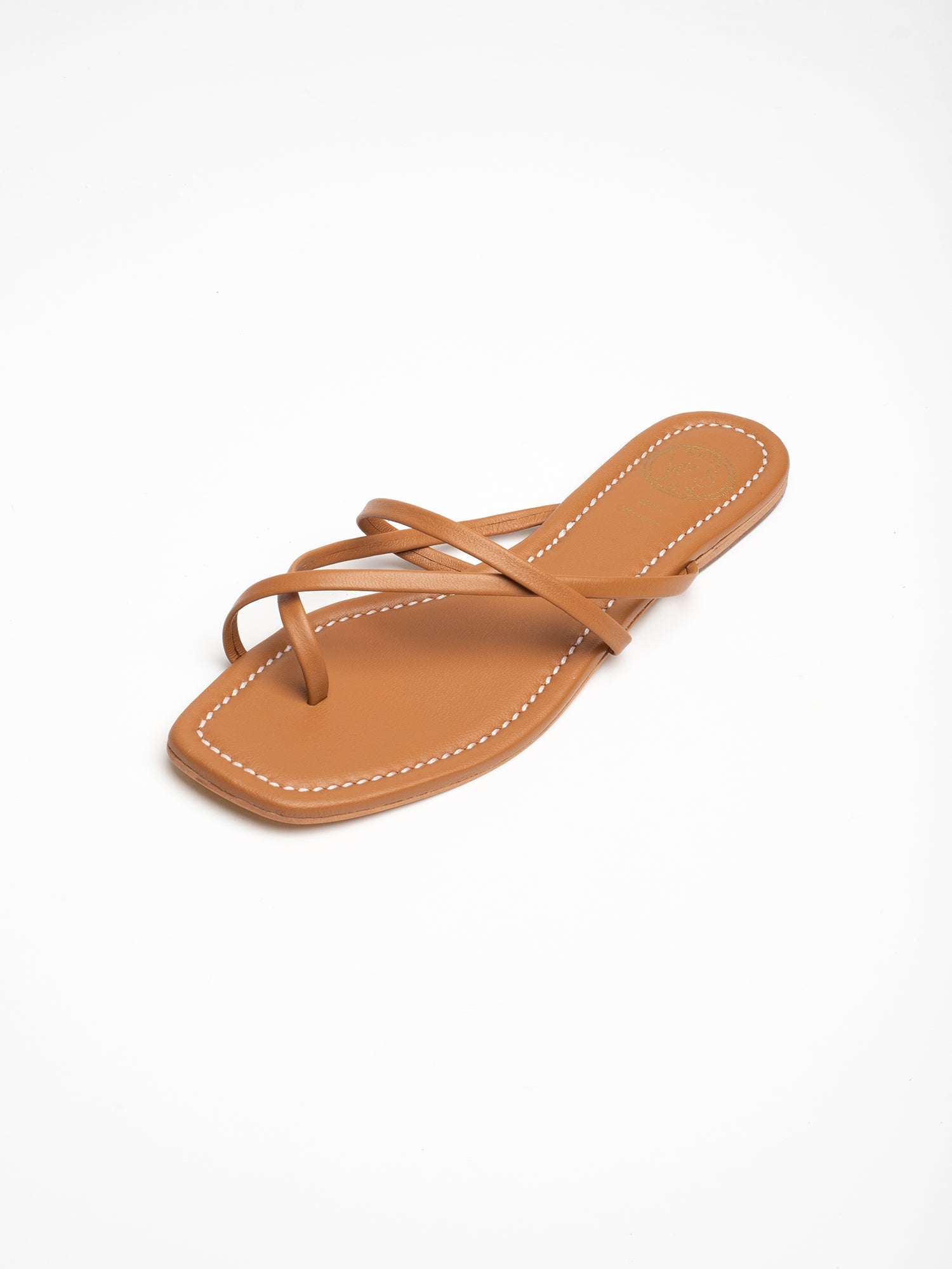 HAMID sandales en cuir camel clair