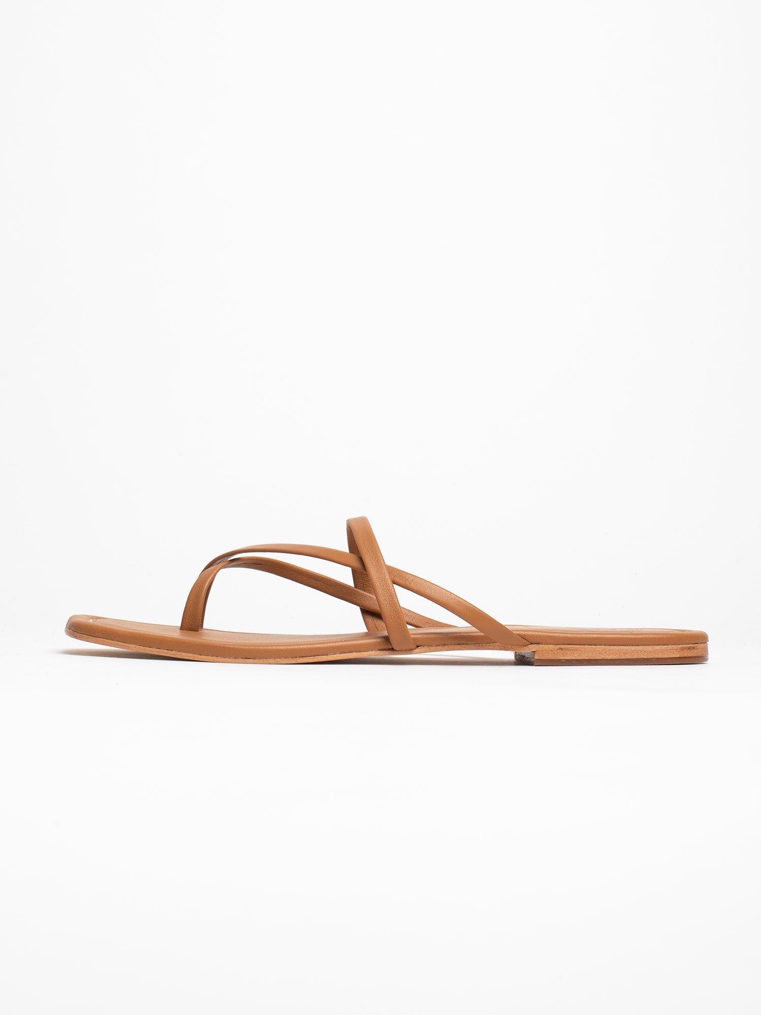 HAMID sandales en cuir camel clair