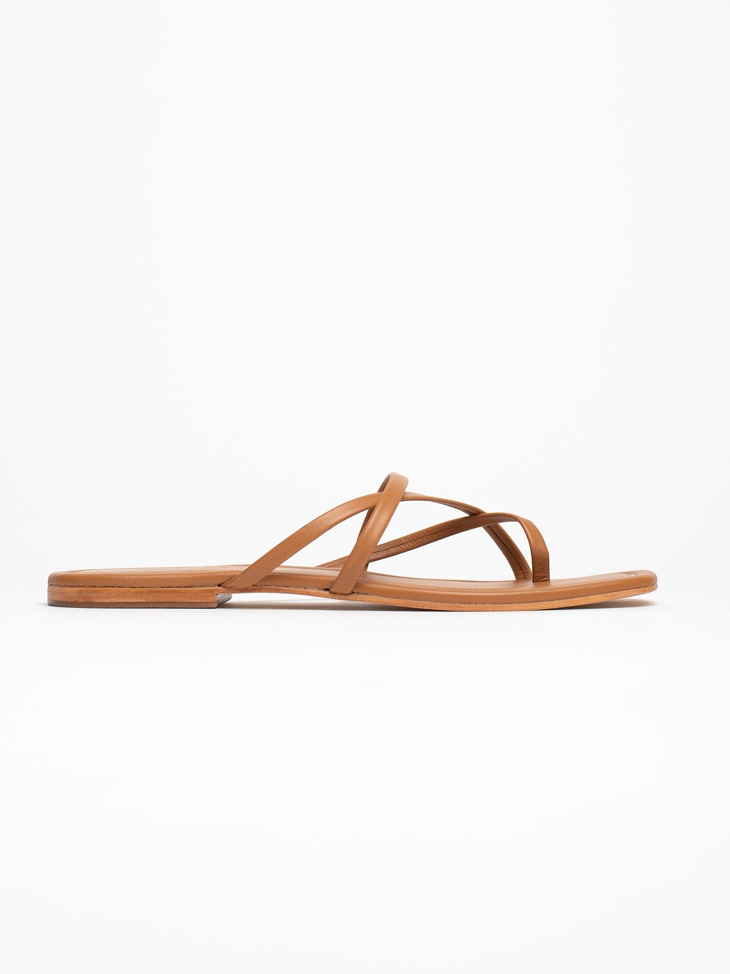 HAMID sandales en cuir camel clair