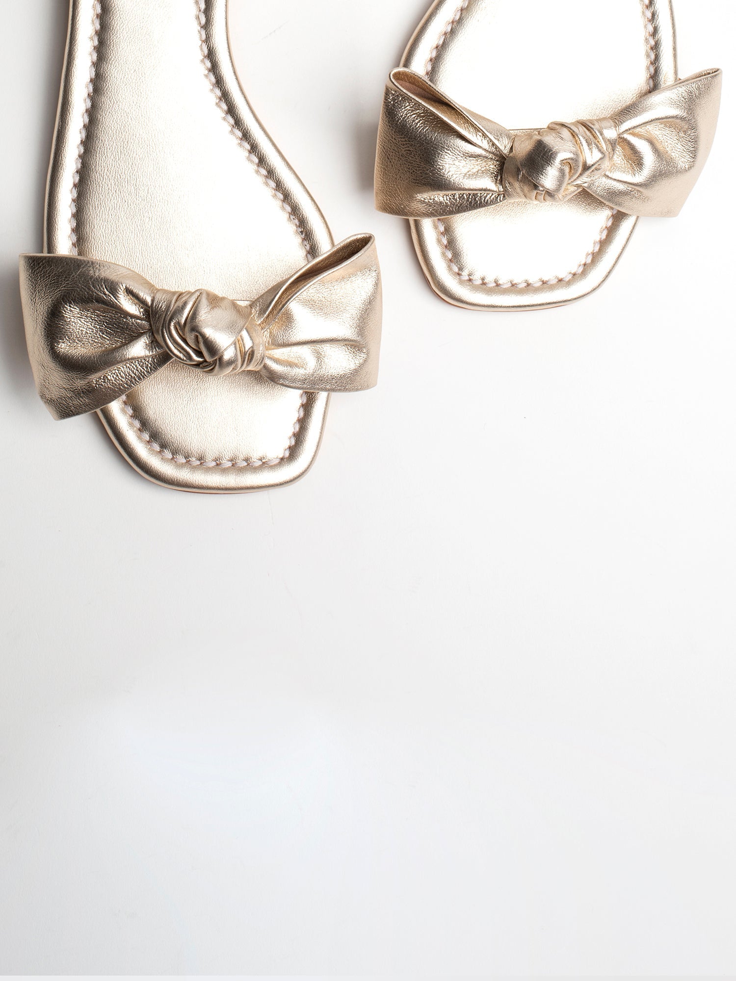 HIRBORD sandales bracelet de cheville fantaisie en cuir or