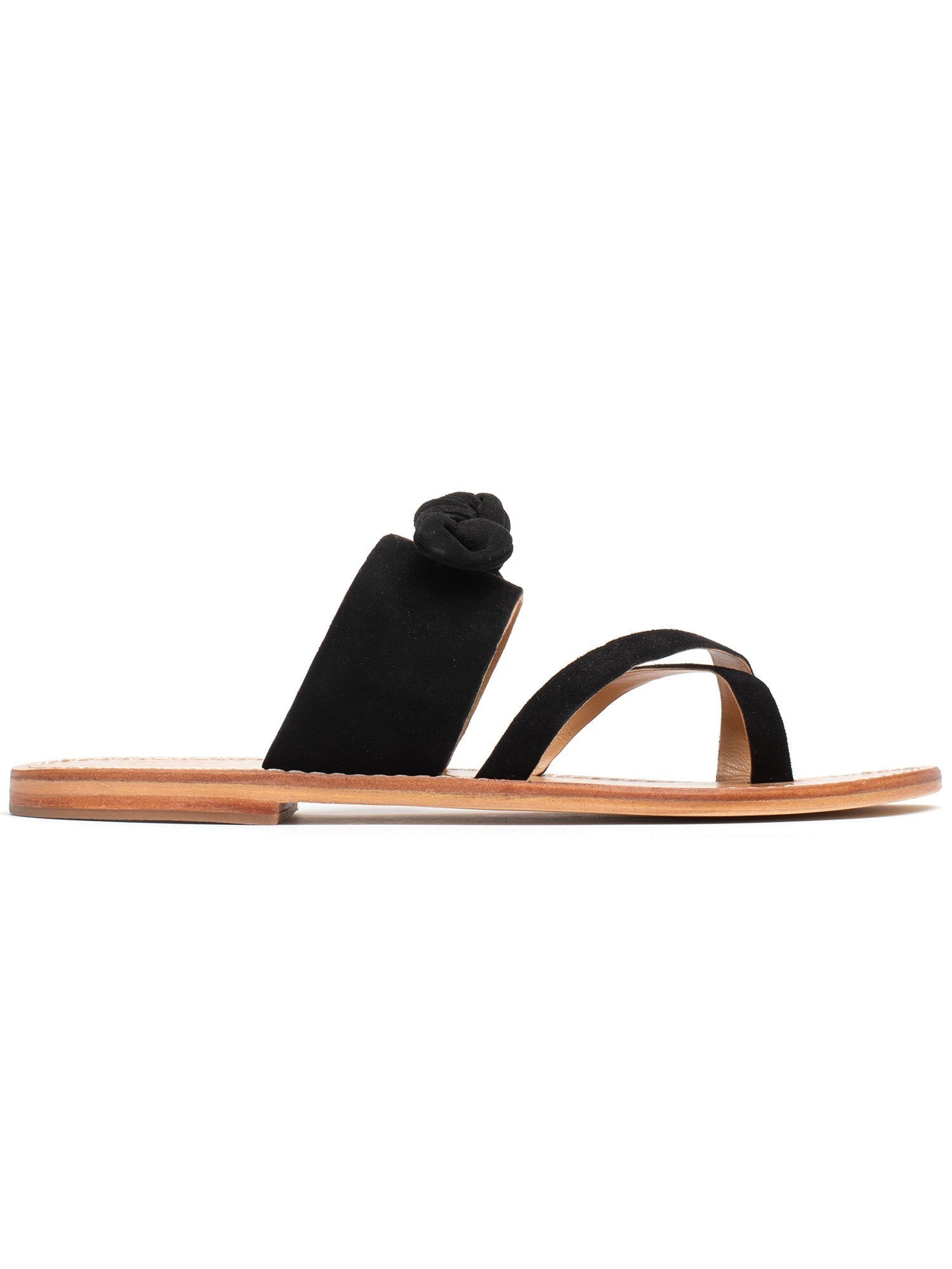 HASTI sandales en cuir noir