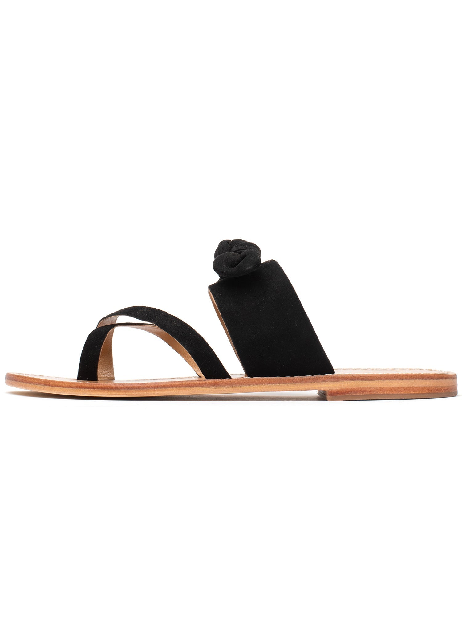 HASTI sandales en cuir noir