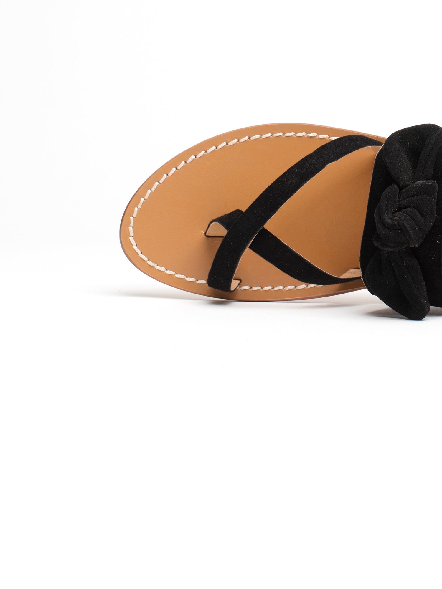 HASTI sandales en cuir noir