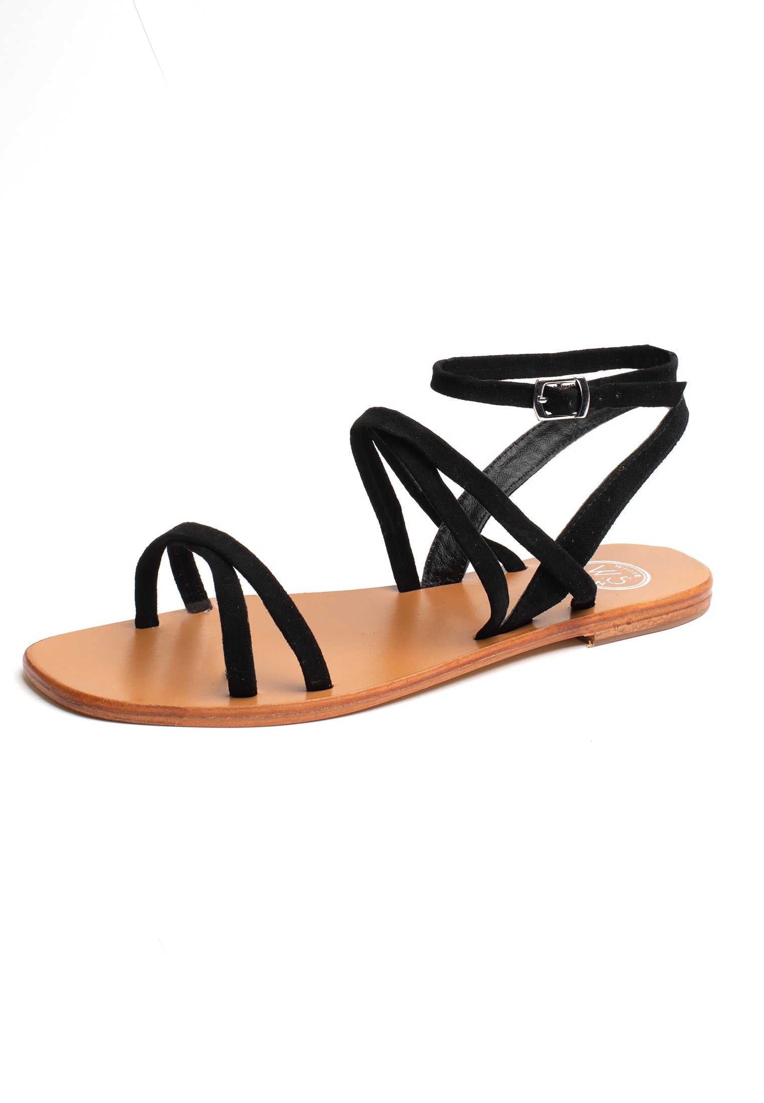IHAB sandales en cuir noir