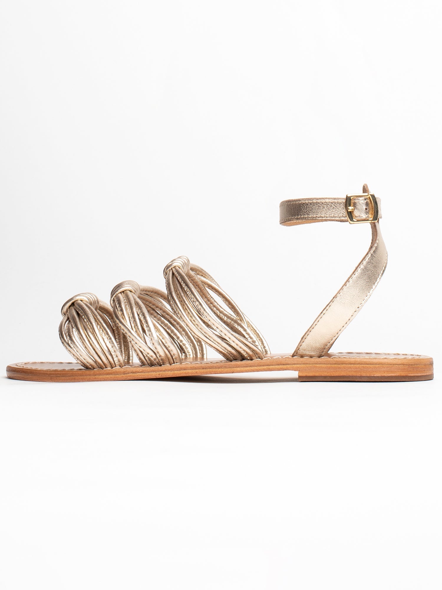 KOUROSH sandales bracelet de cheville en cuir or