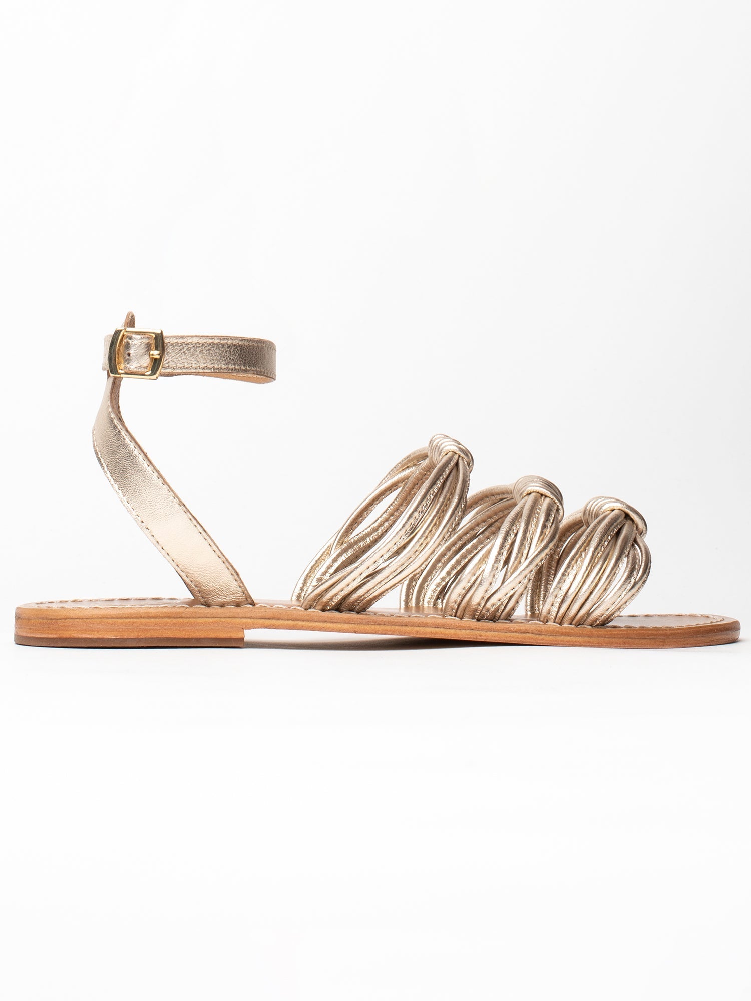 KOUROSH sandales bracelet de cheville en cuir or