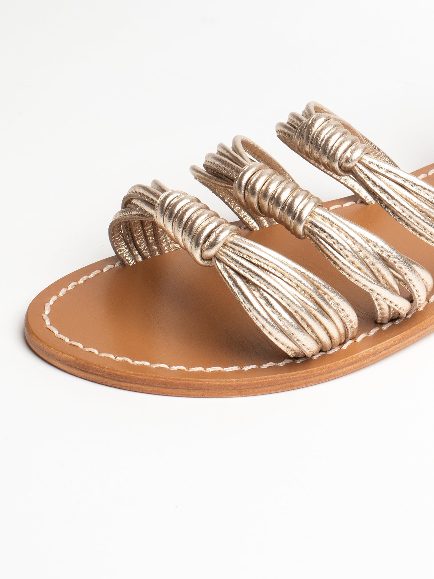 KOUROSH sandales bracelet de cheville en cuir or