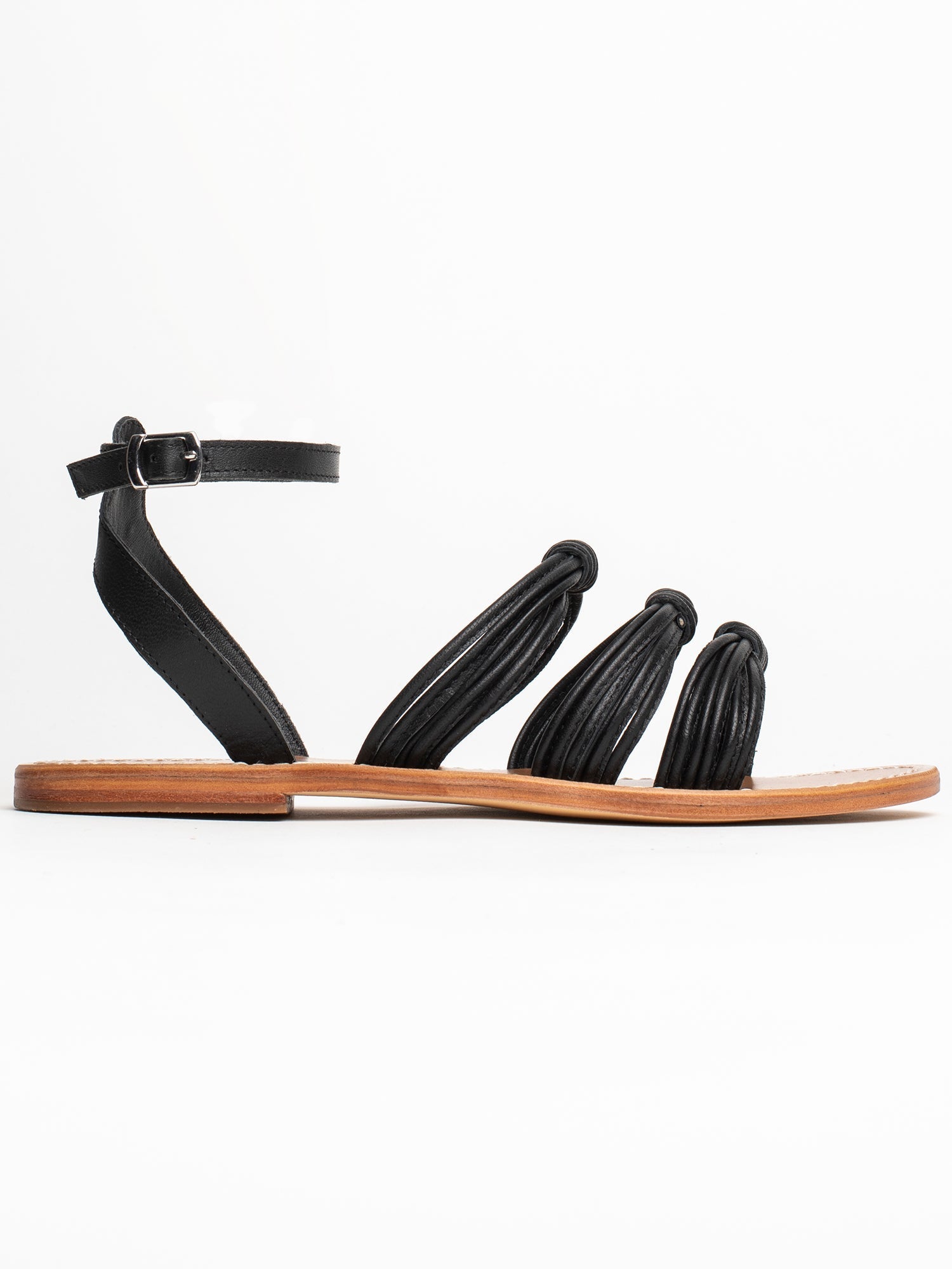 KOUROSH sandales en cuir noir