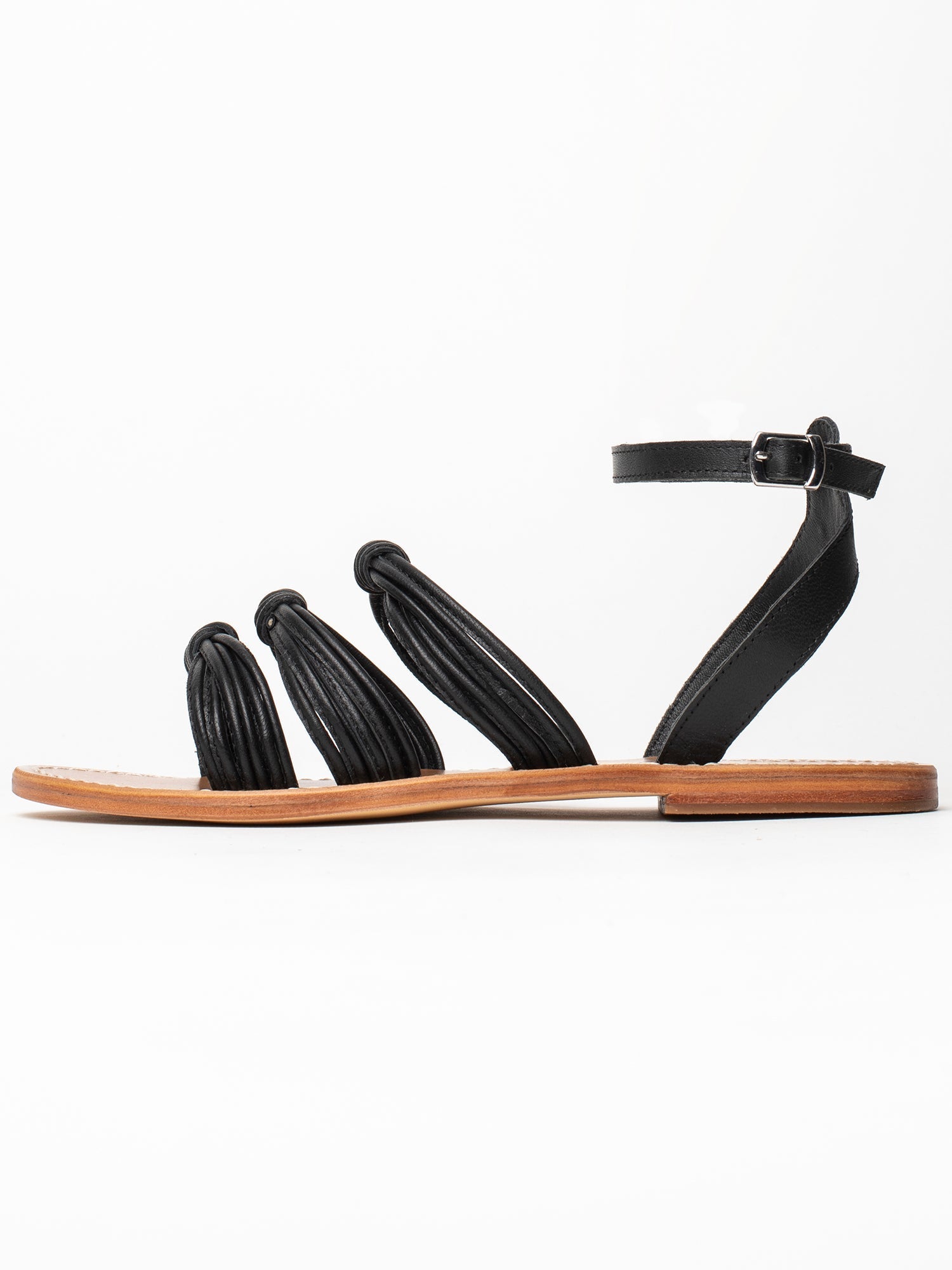 KOUROSH sandales en cuir noir