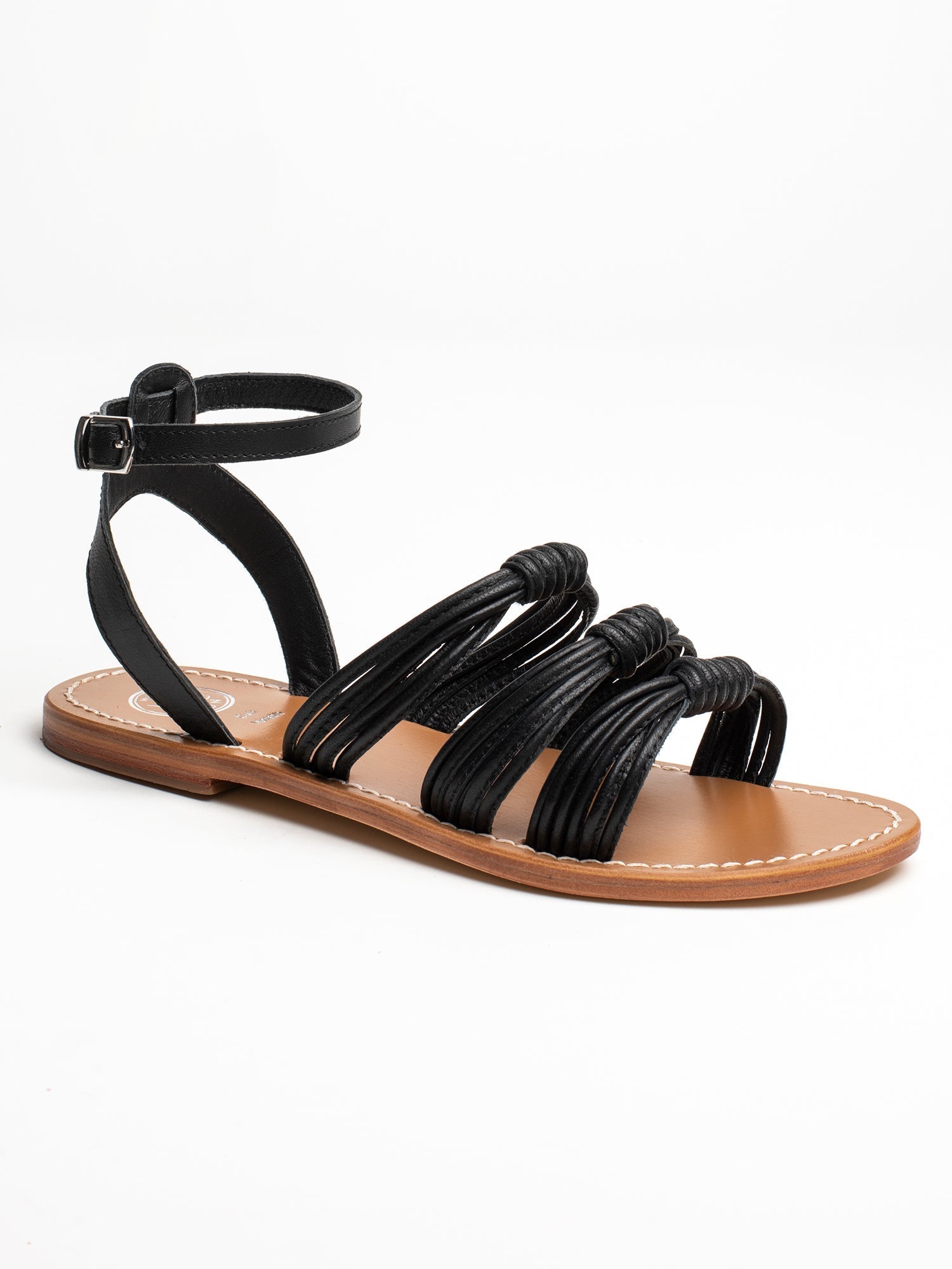 KOUROSH sandales en cuir noir