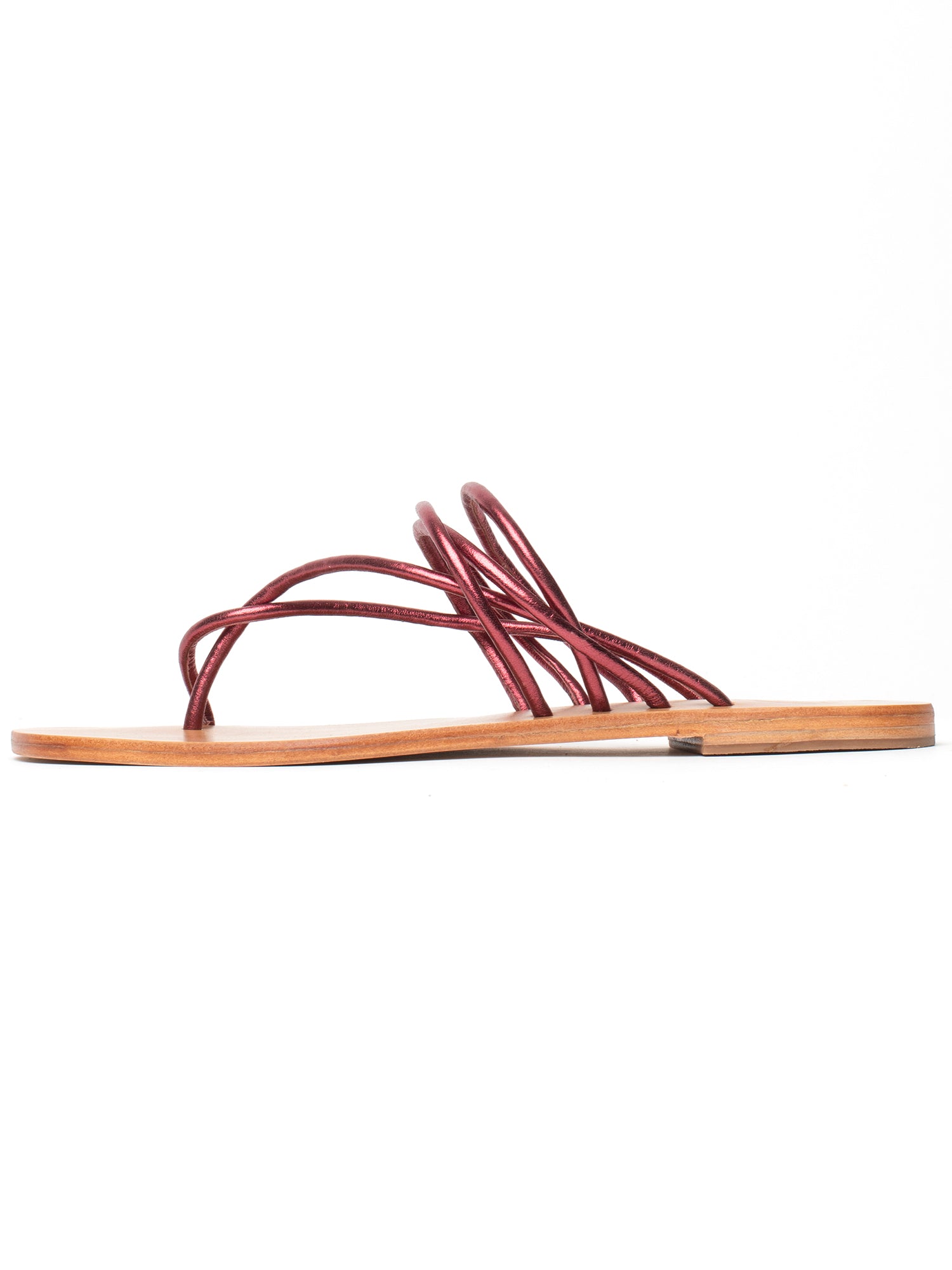 SORAYA sandales en cuir bordeaux