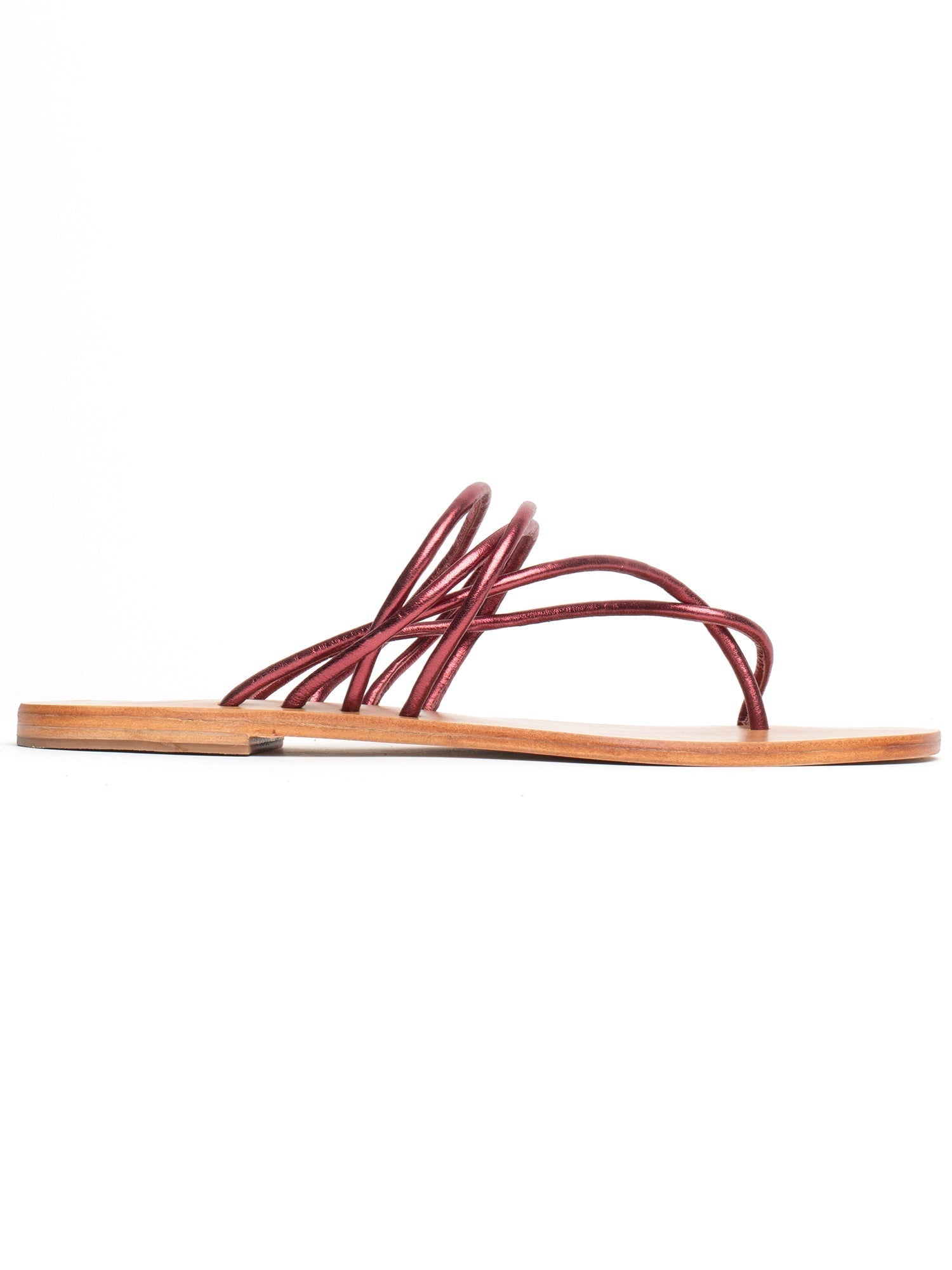 SORAYA sandales en cuir bordeaux