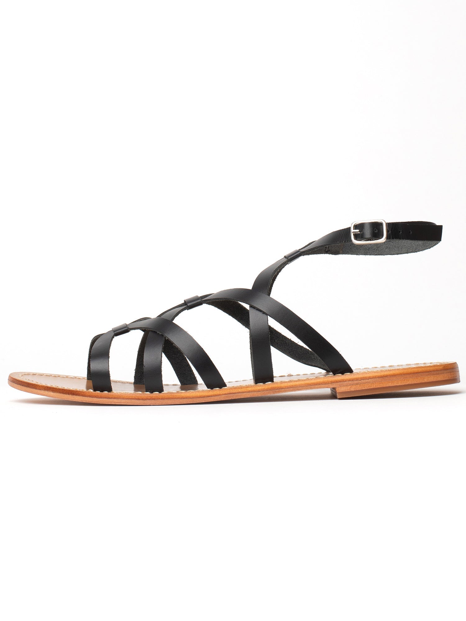 CLEON sandales en cuir noir
