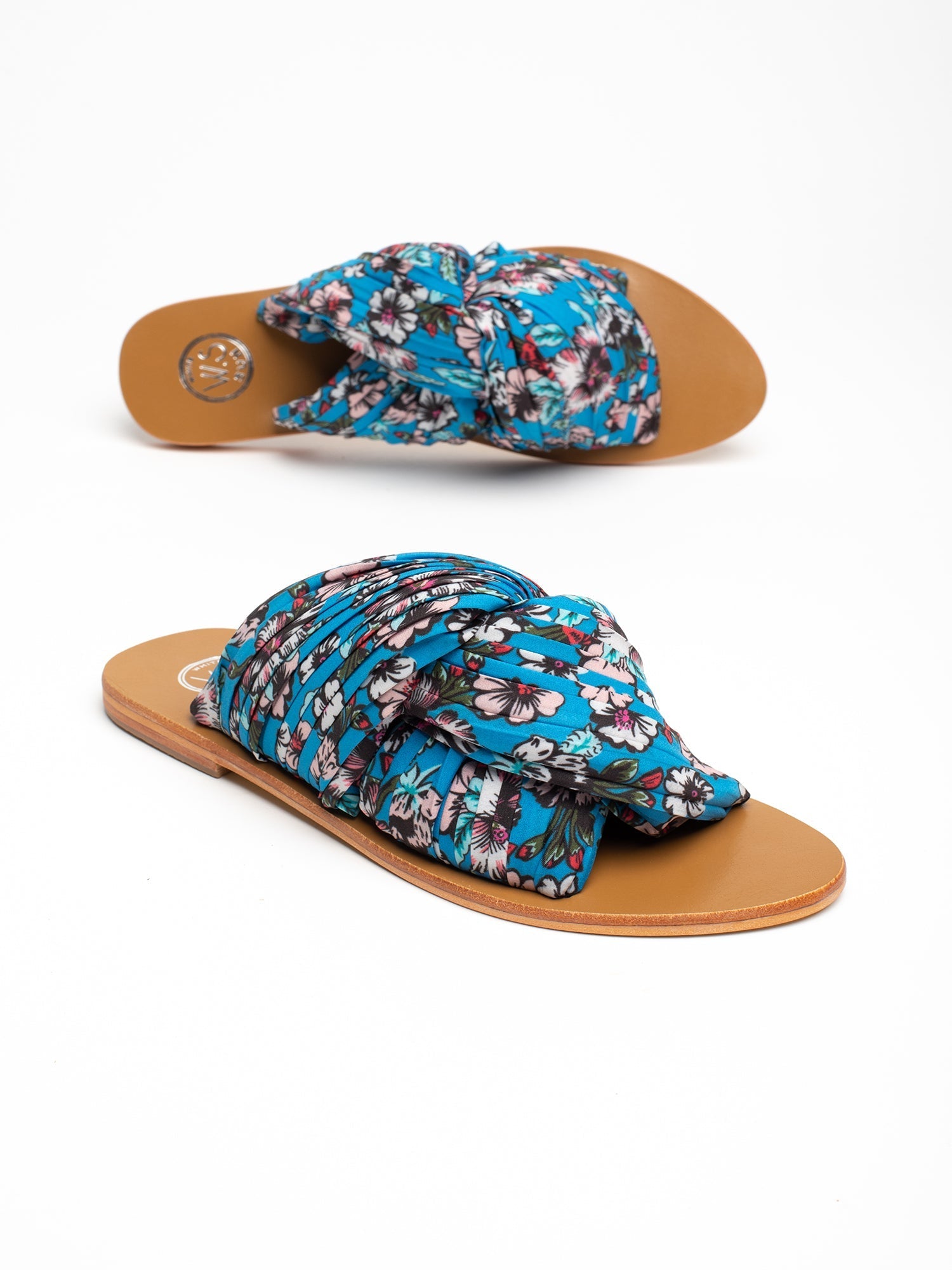 WILL sandales en cuir bleu