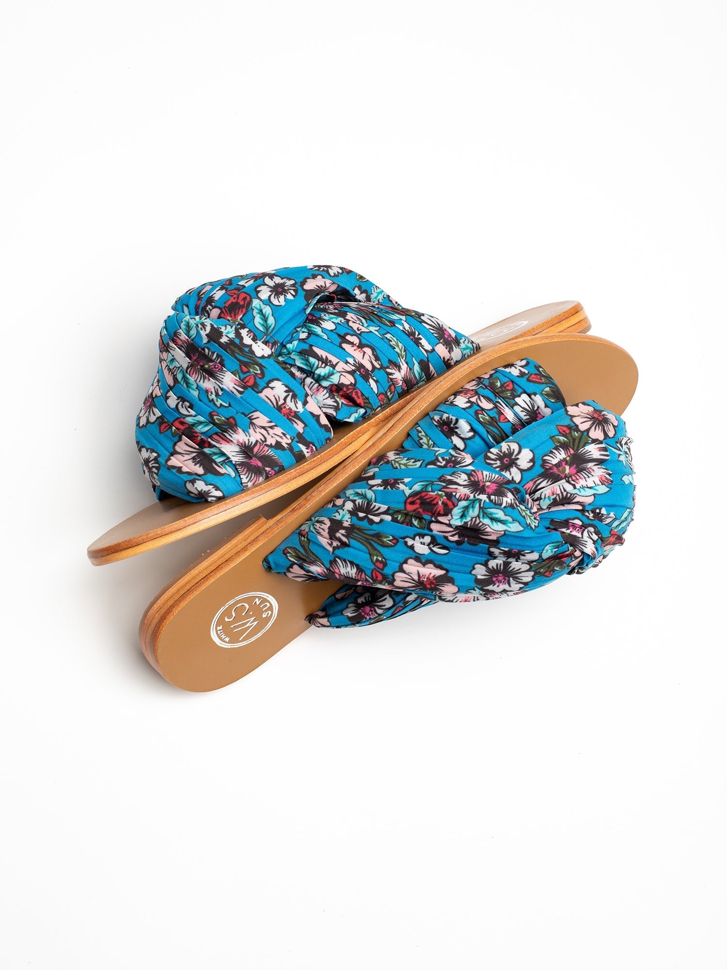 WILL sandales en cuir bleu