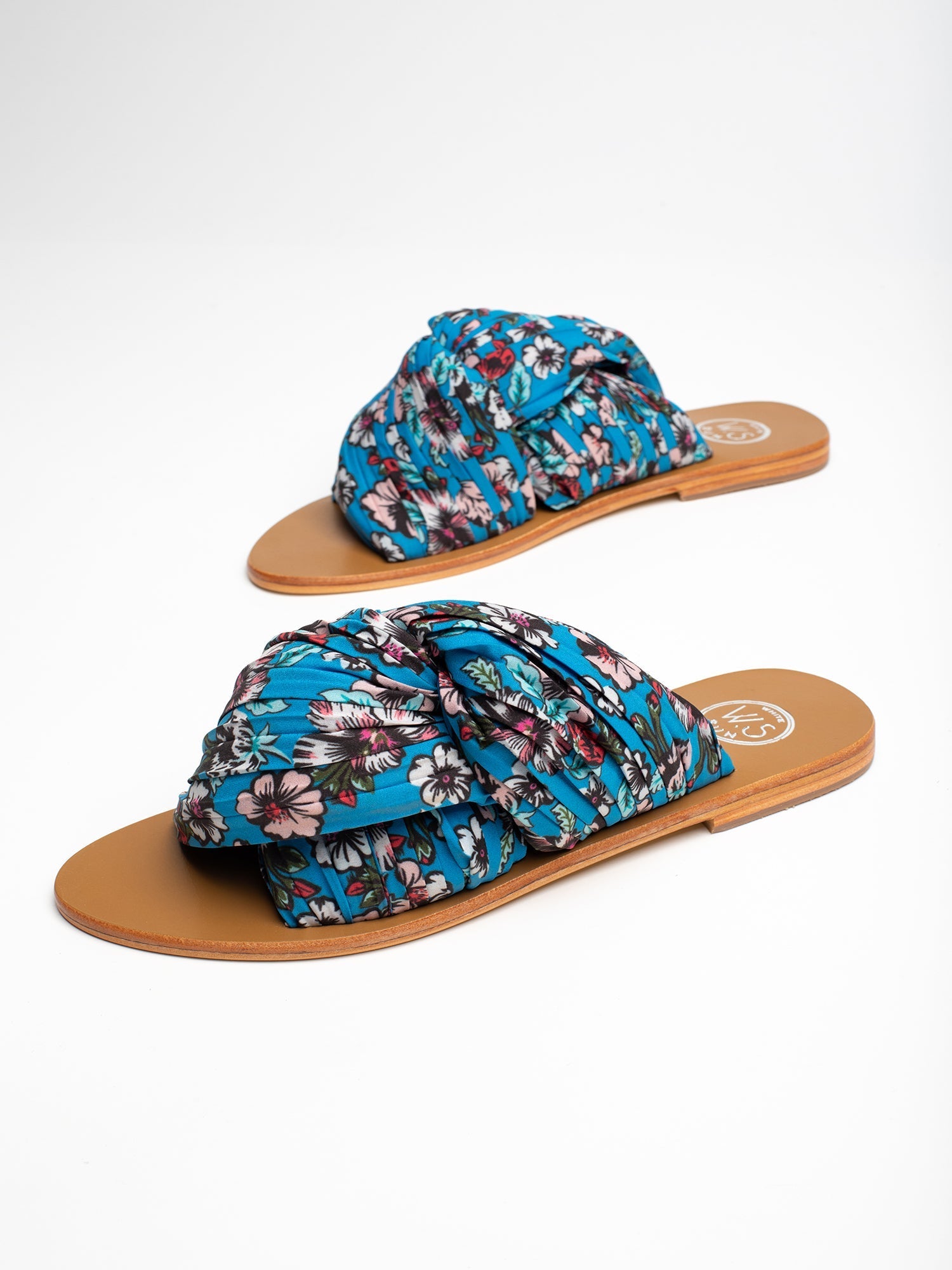 WILL sandales en cuir bleu
