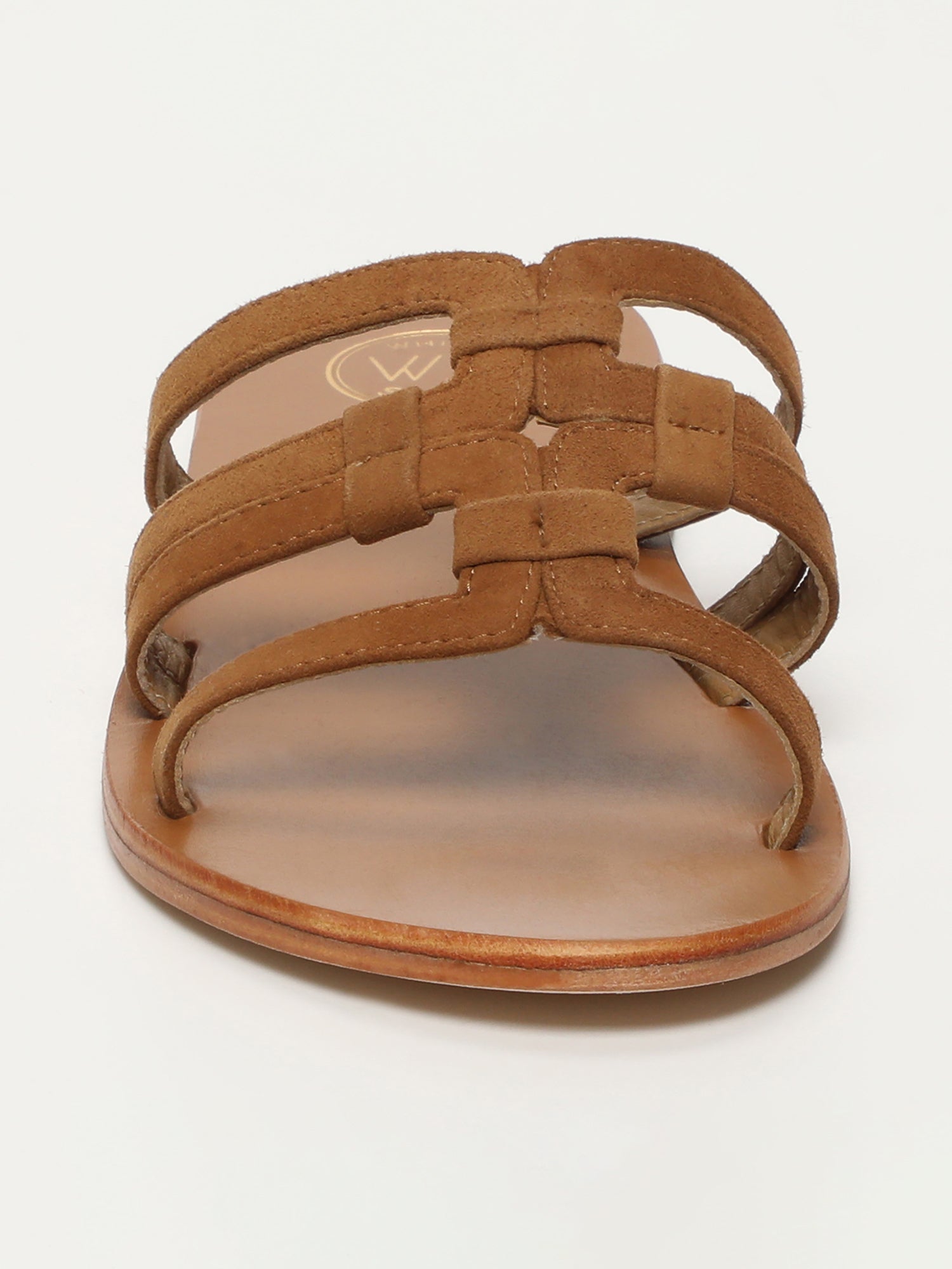 SOPHIA mules en cuir camel