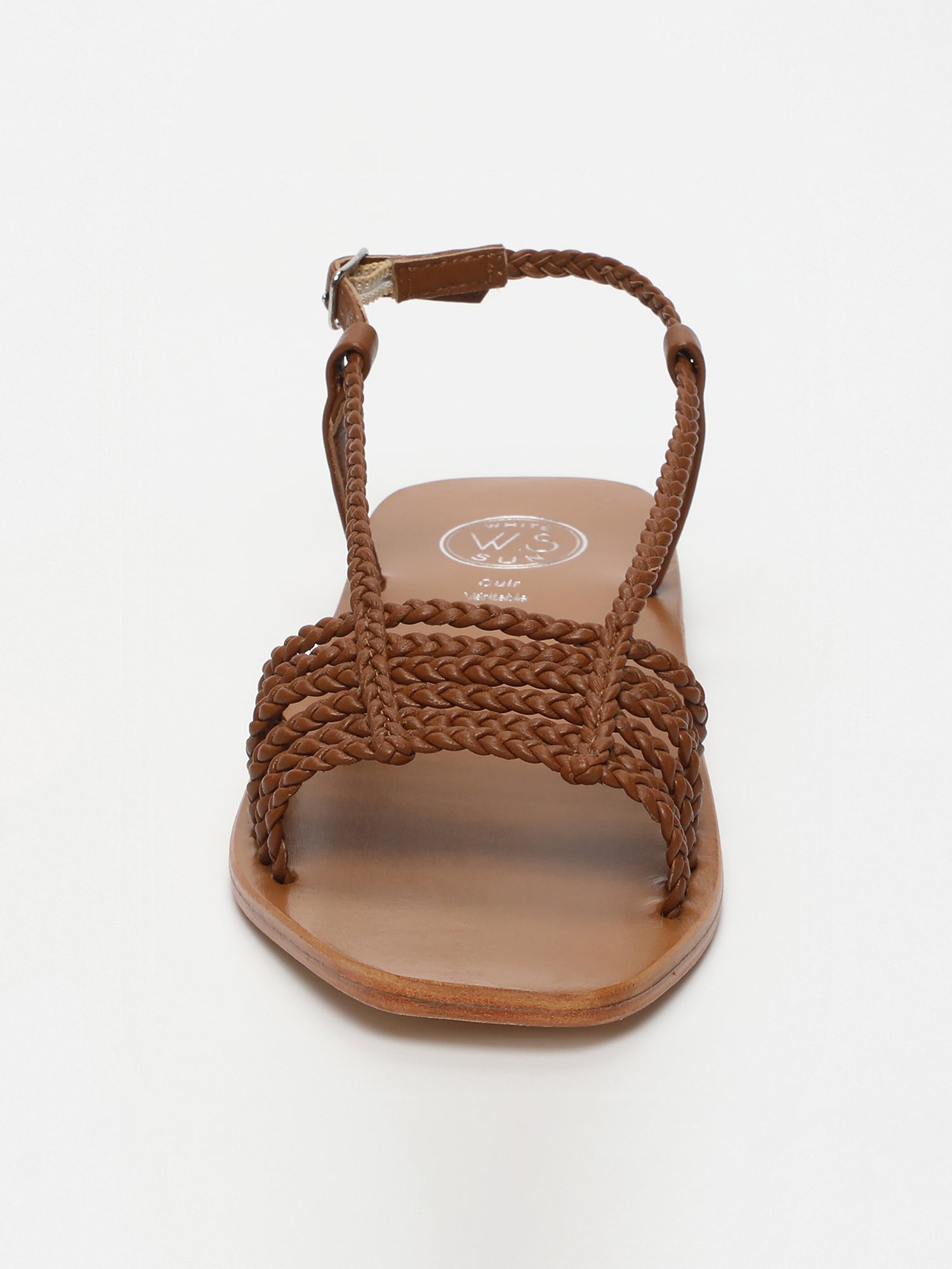 MILA sandales en cuir camel