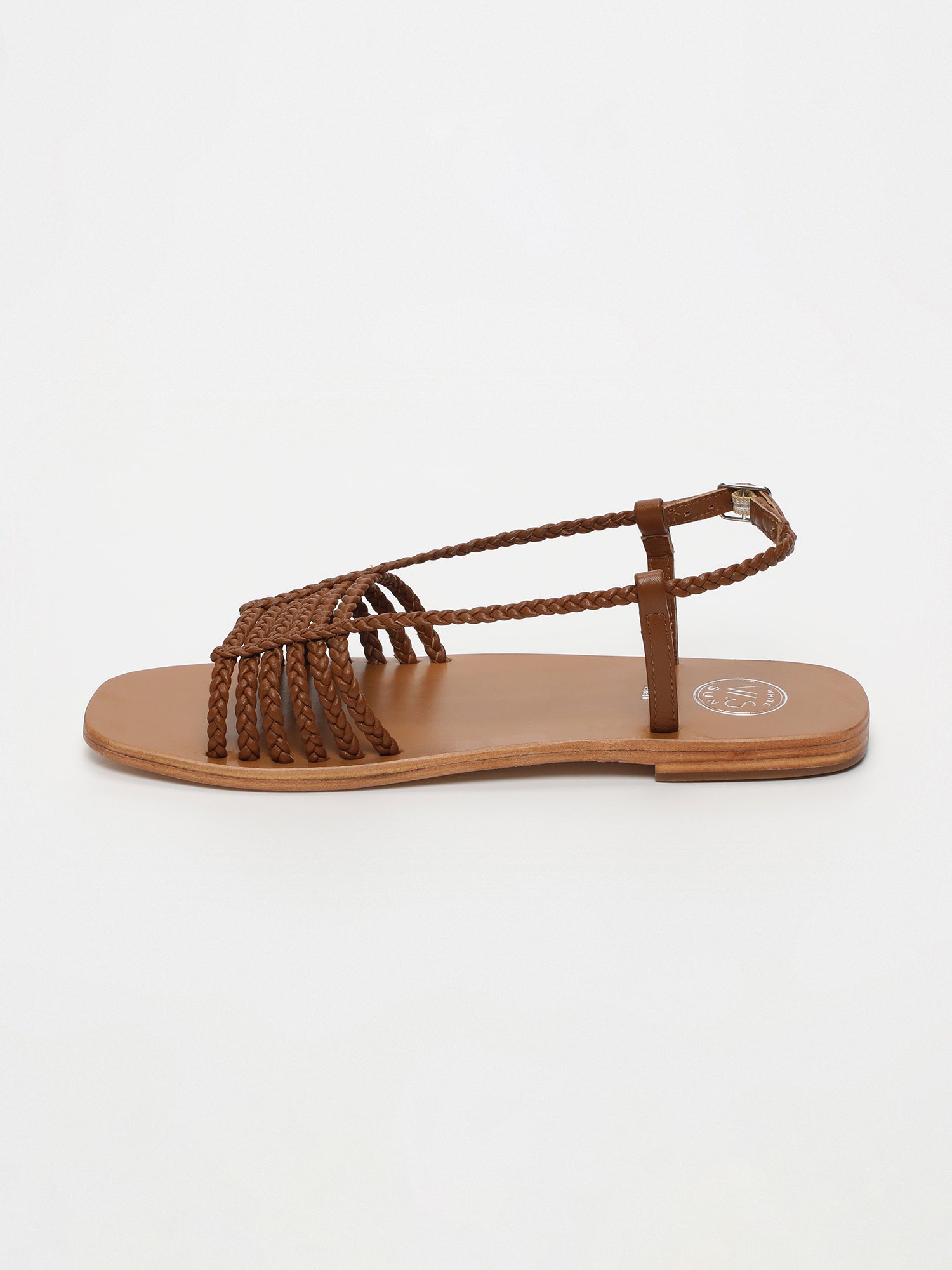 MILA sandales en cuir camel