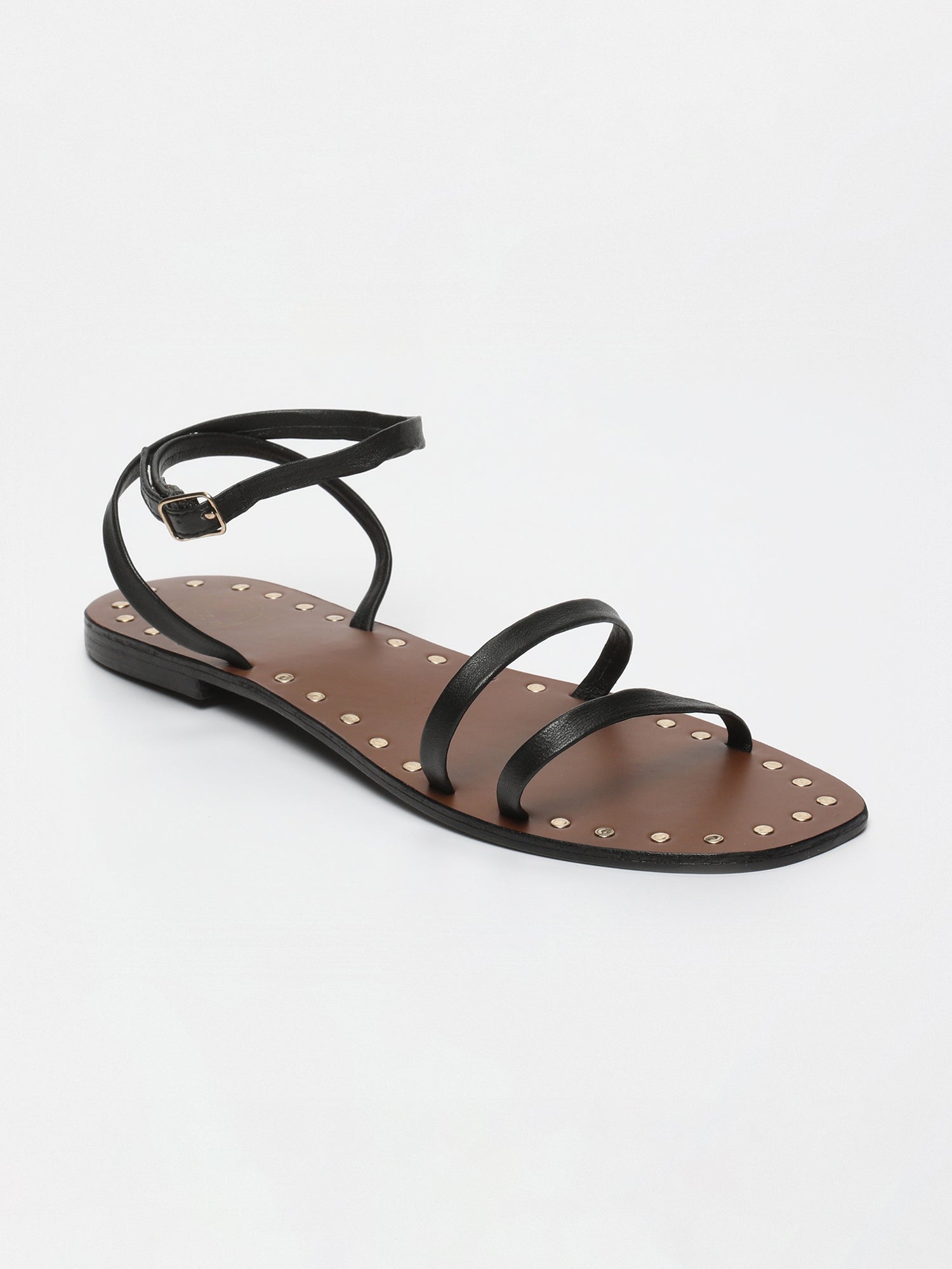GRACE sandales en cuir noir