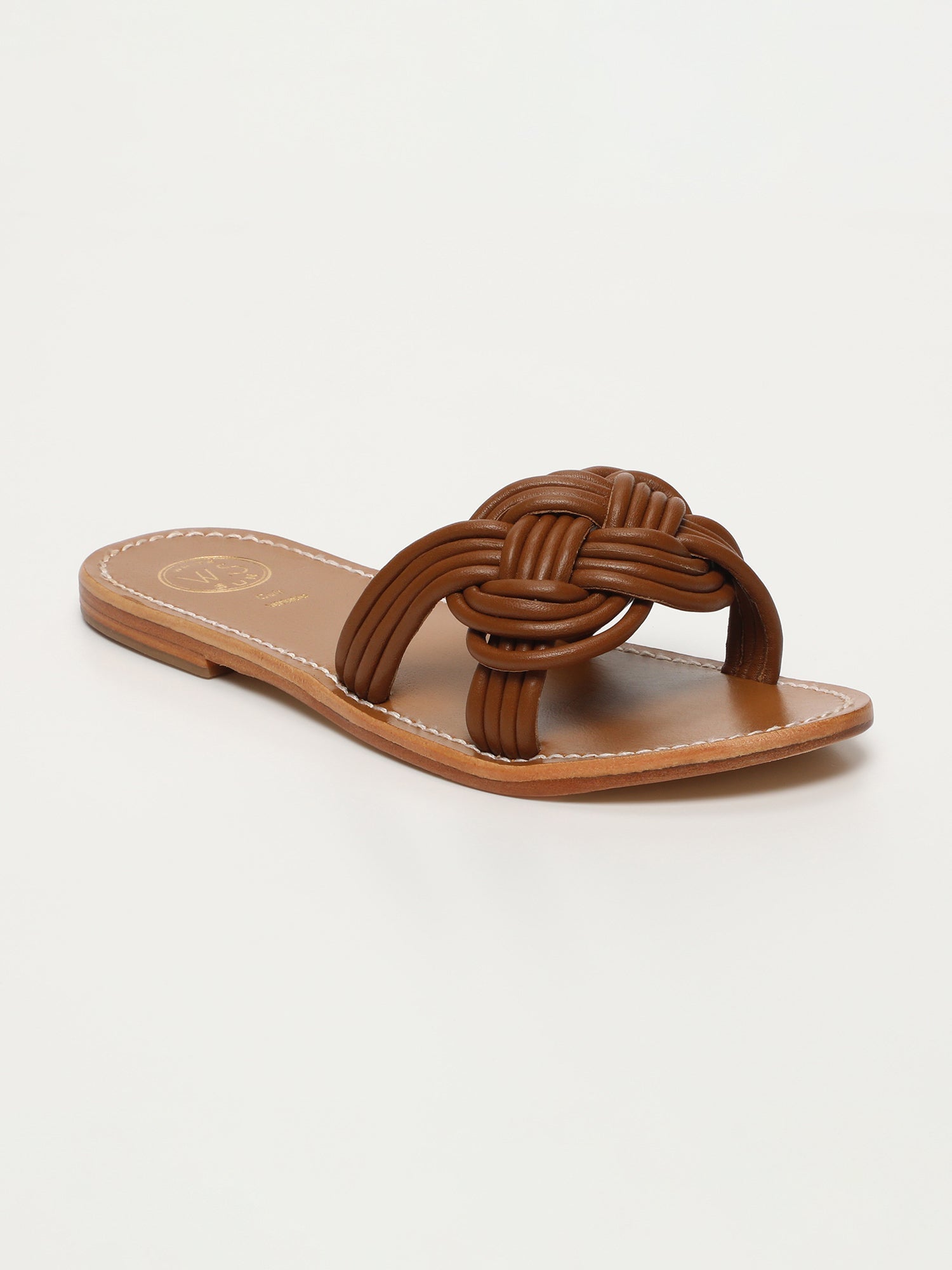 ELLIE mules en cuir camel