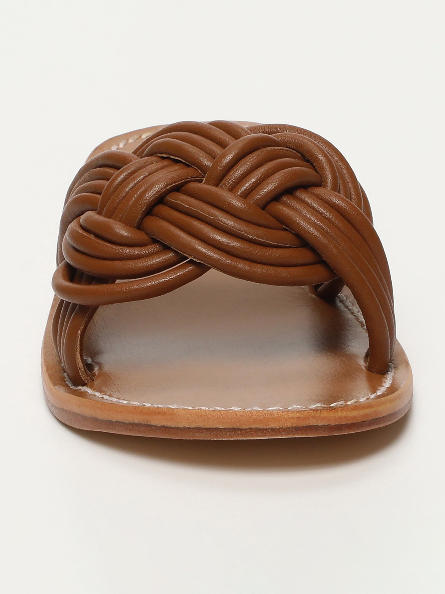 ELLIE mules en cuir camel