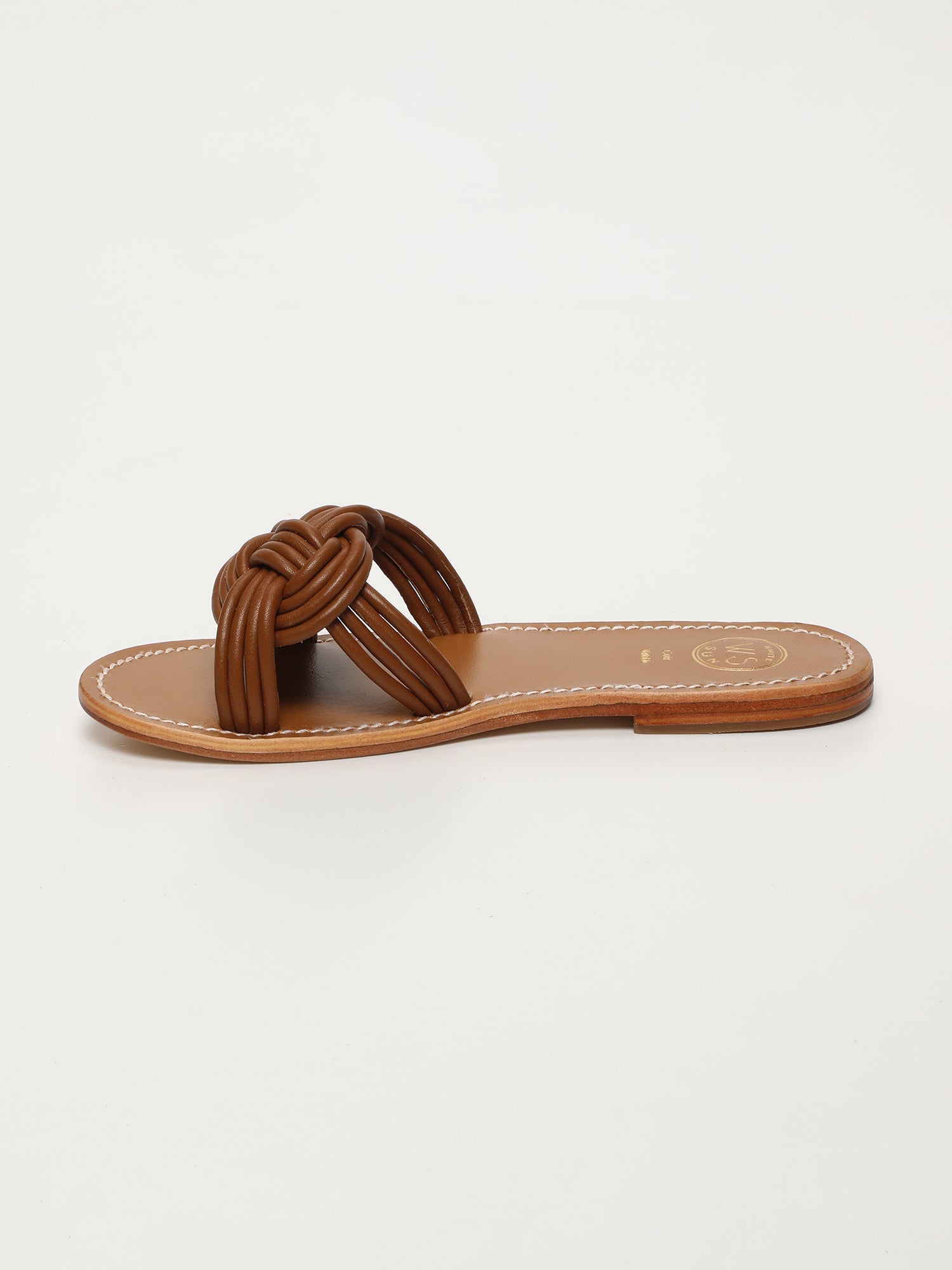 ELLIE mules en cuir camel