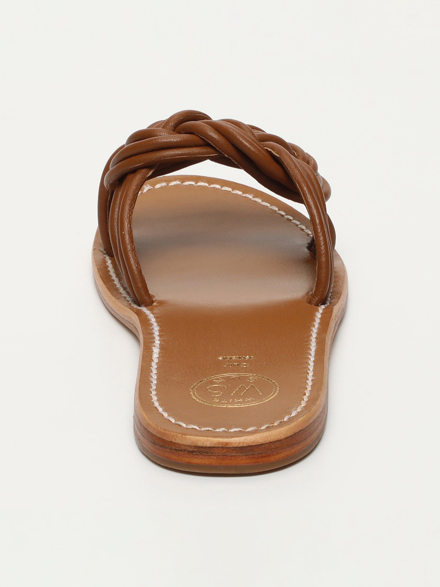 ELLIE mules en cuir camel