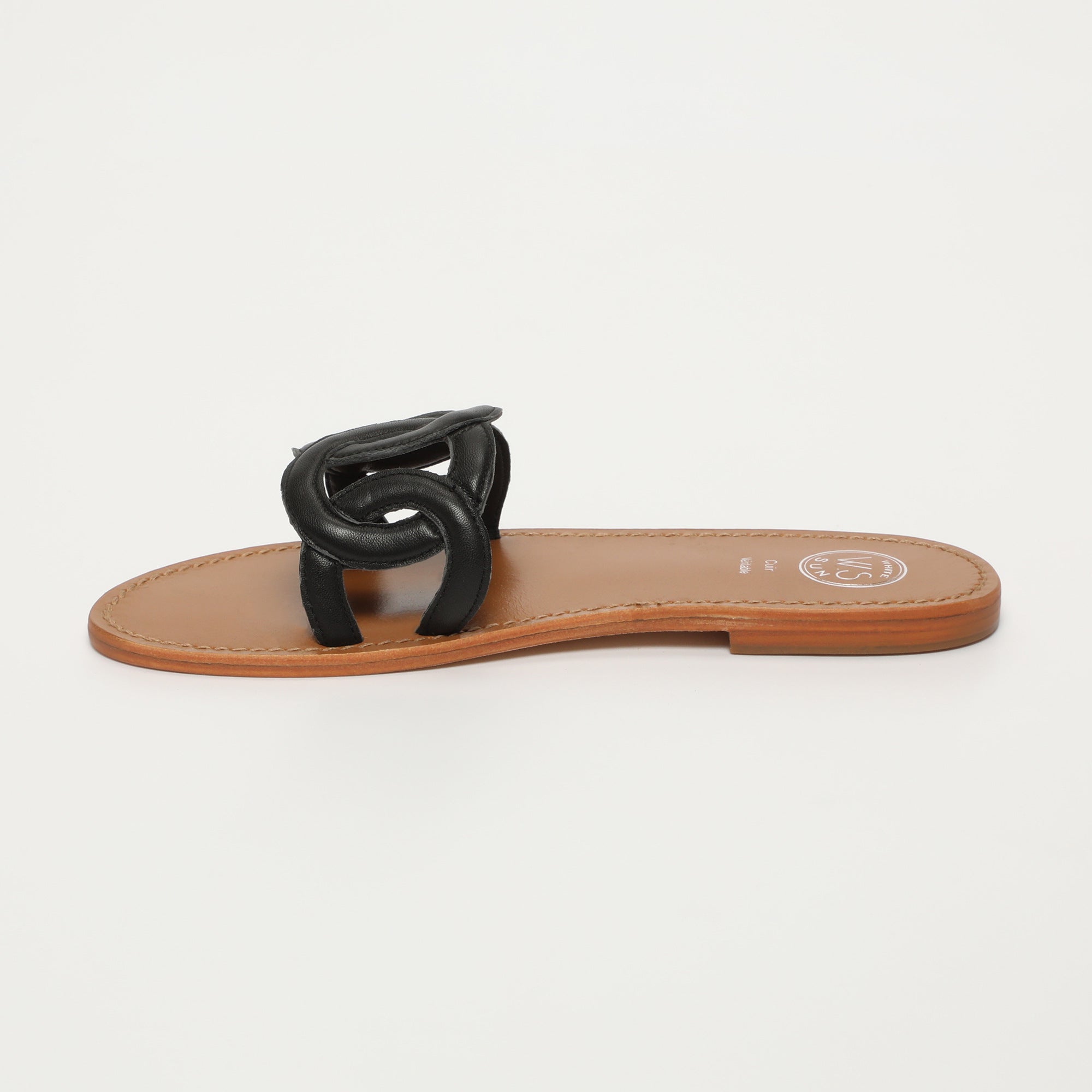 NAPACHE mules en cuir noir