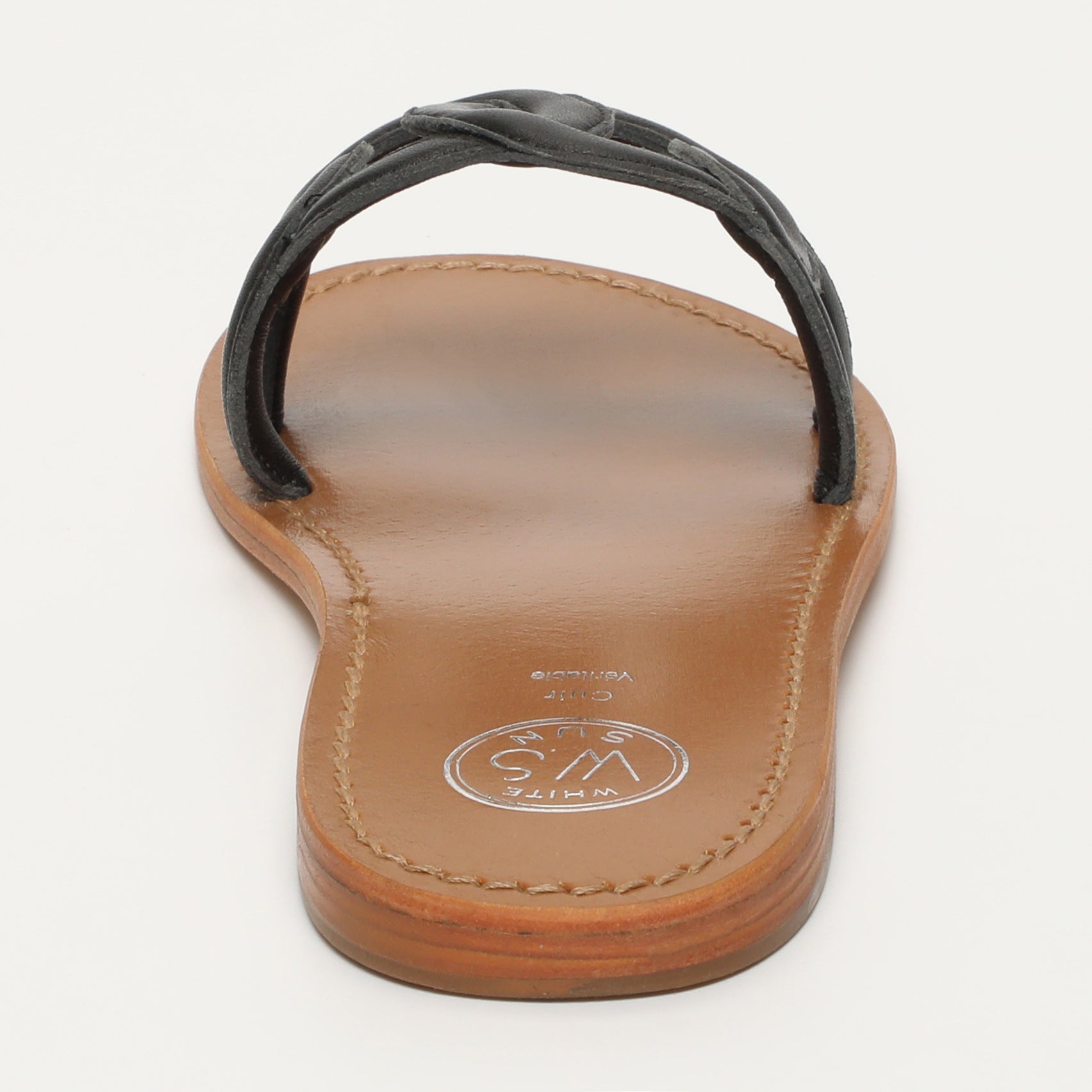 NAPACHE mules en cuir noir