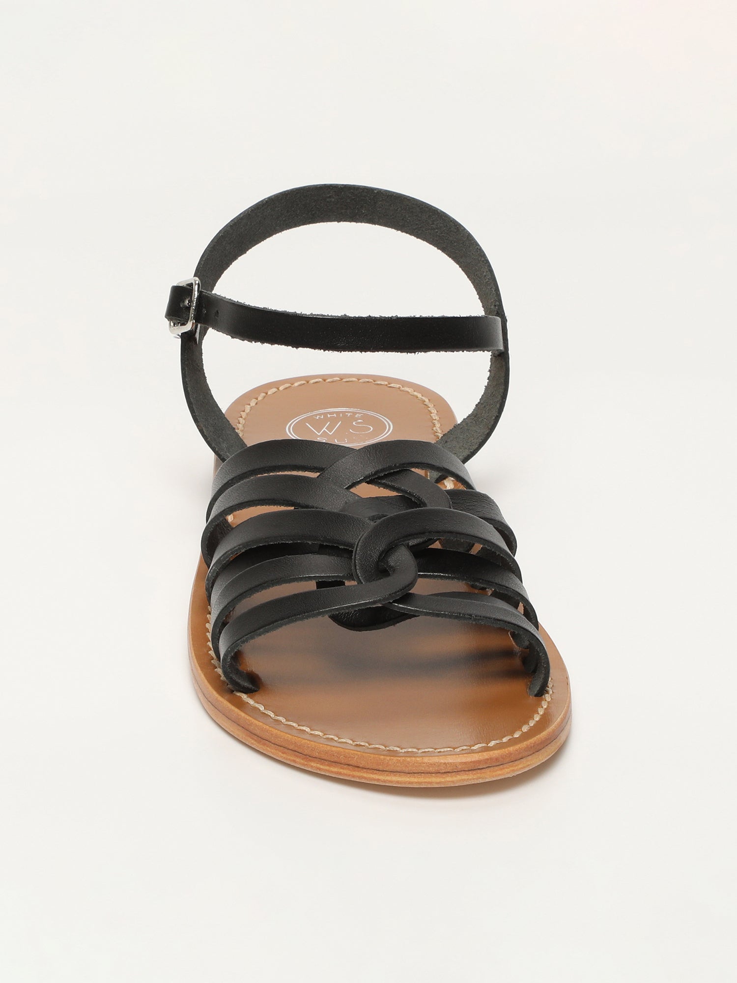 TIARA sandales en cuir noir