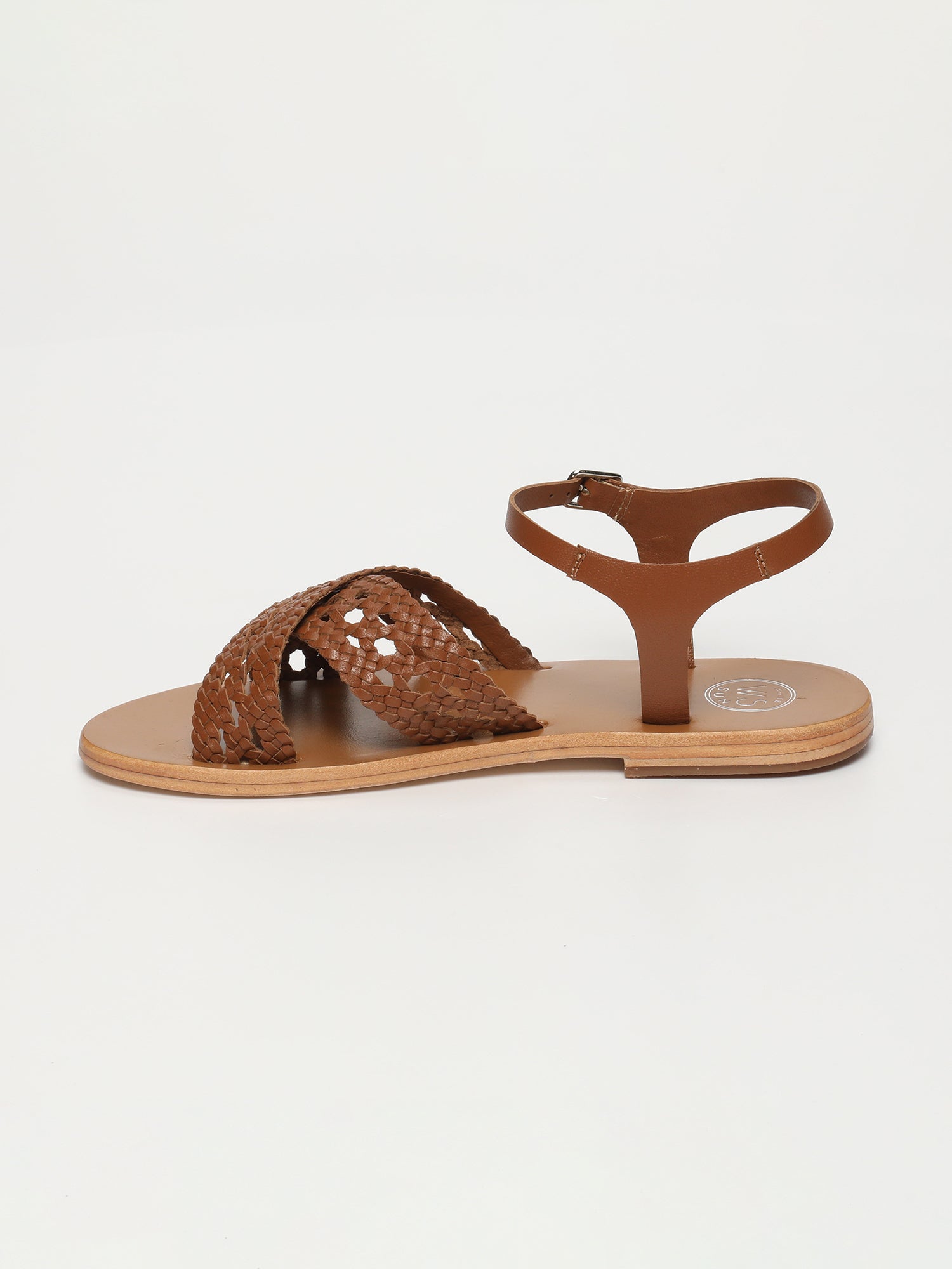 TIRZAH sandales en cuir camel