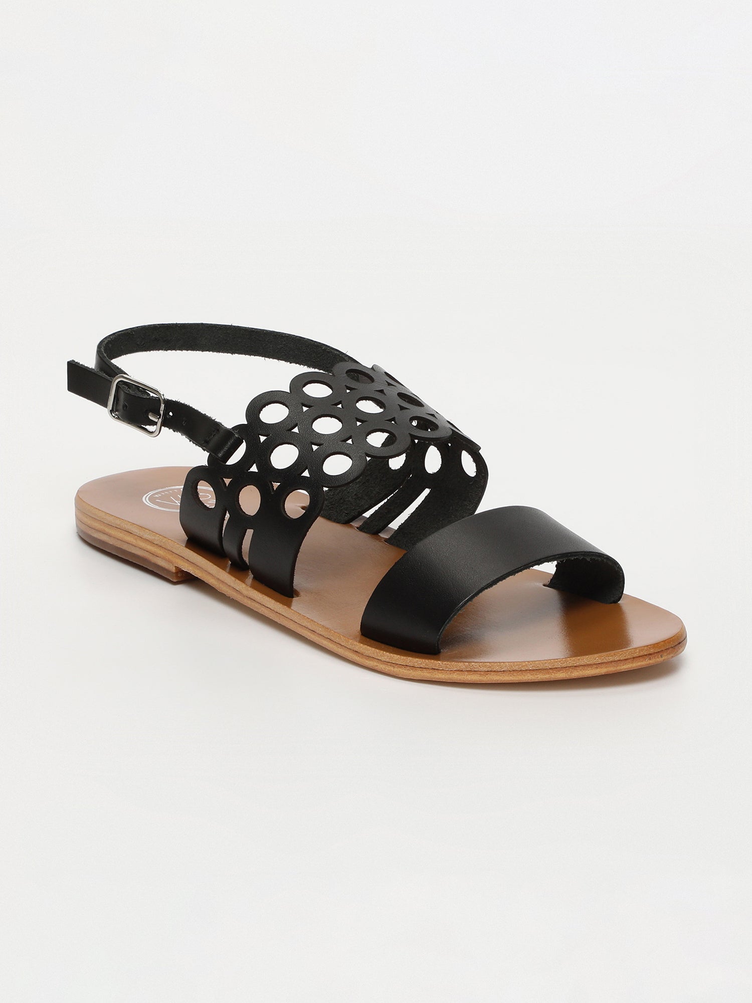 TYRA sandales en cuir noir