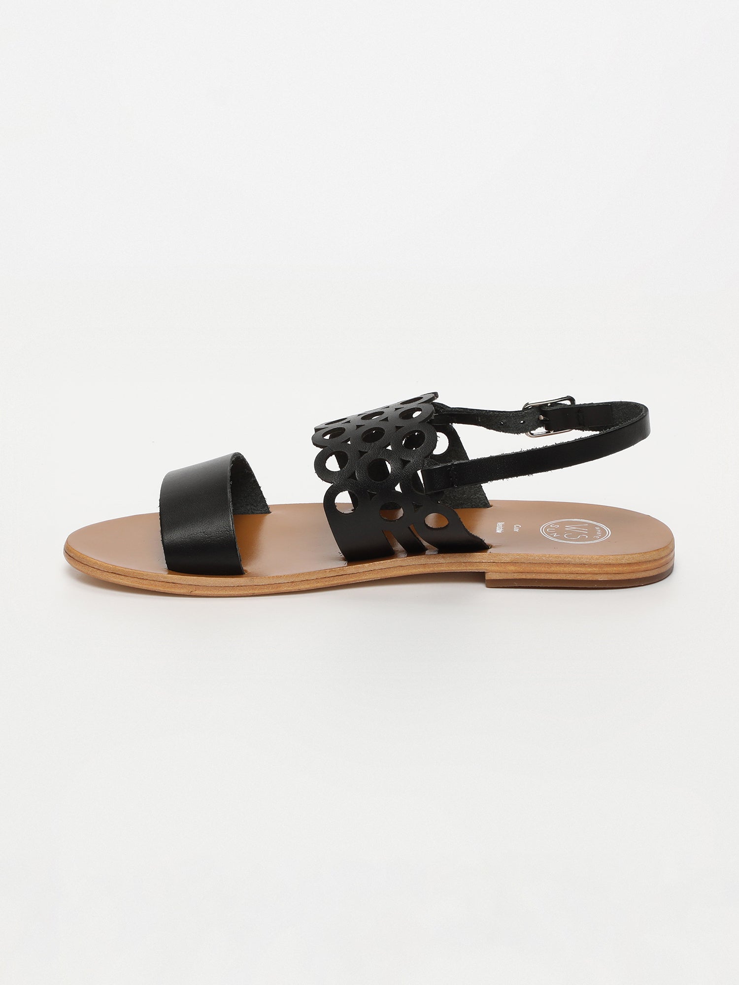 TYRA sandales en cuir noir