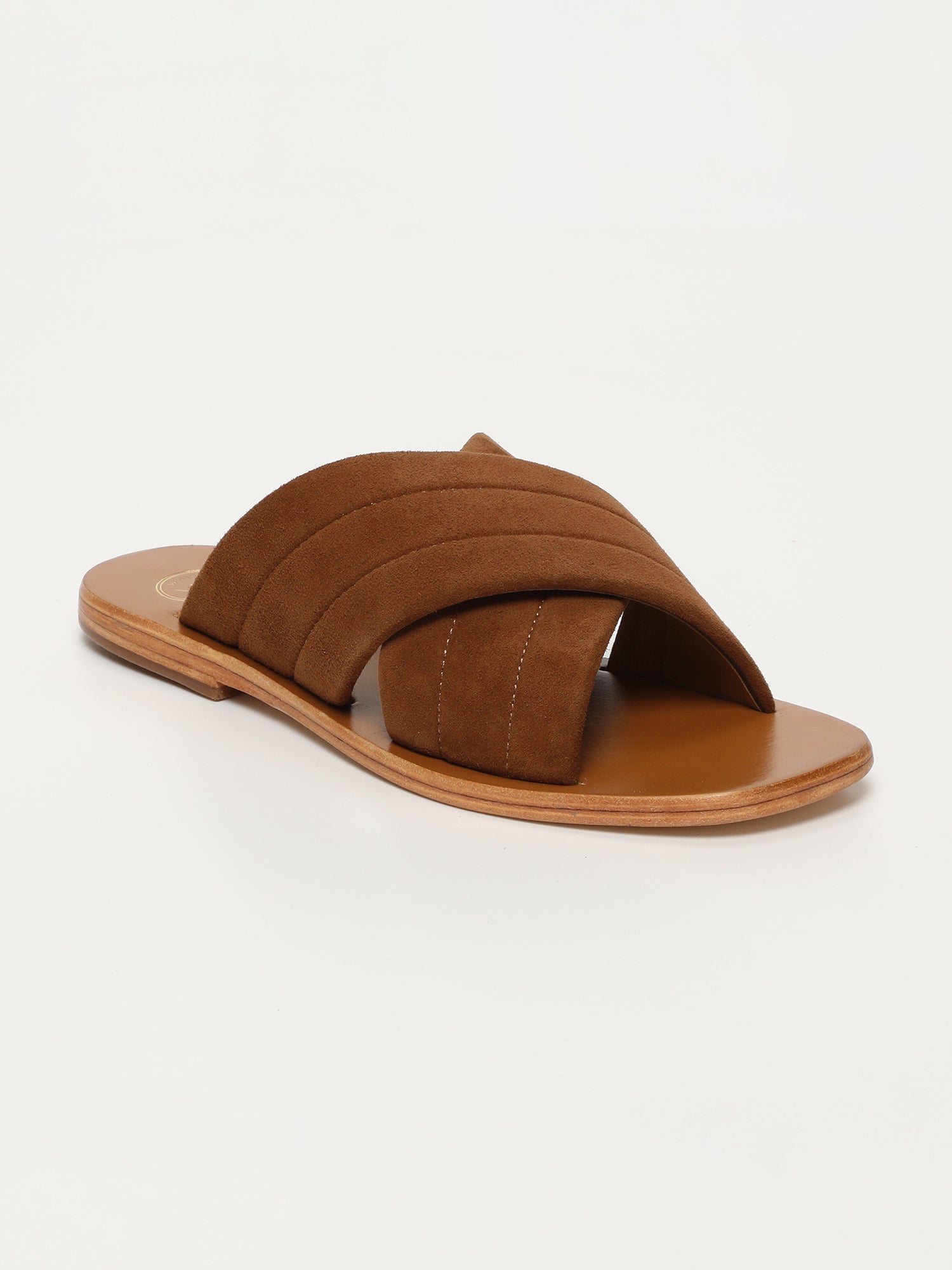 TRU sandales en cuir camel