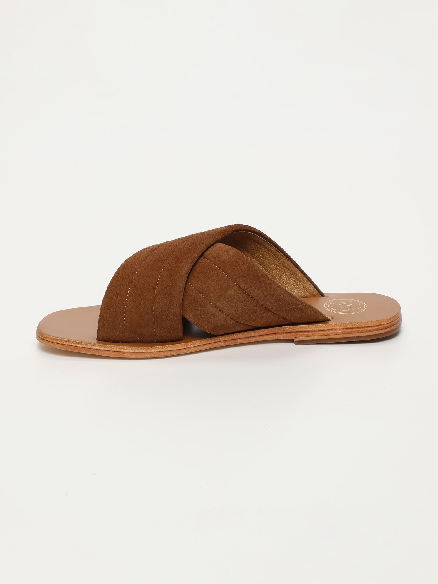 TRU sandales en cuir camel