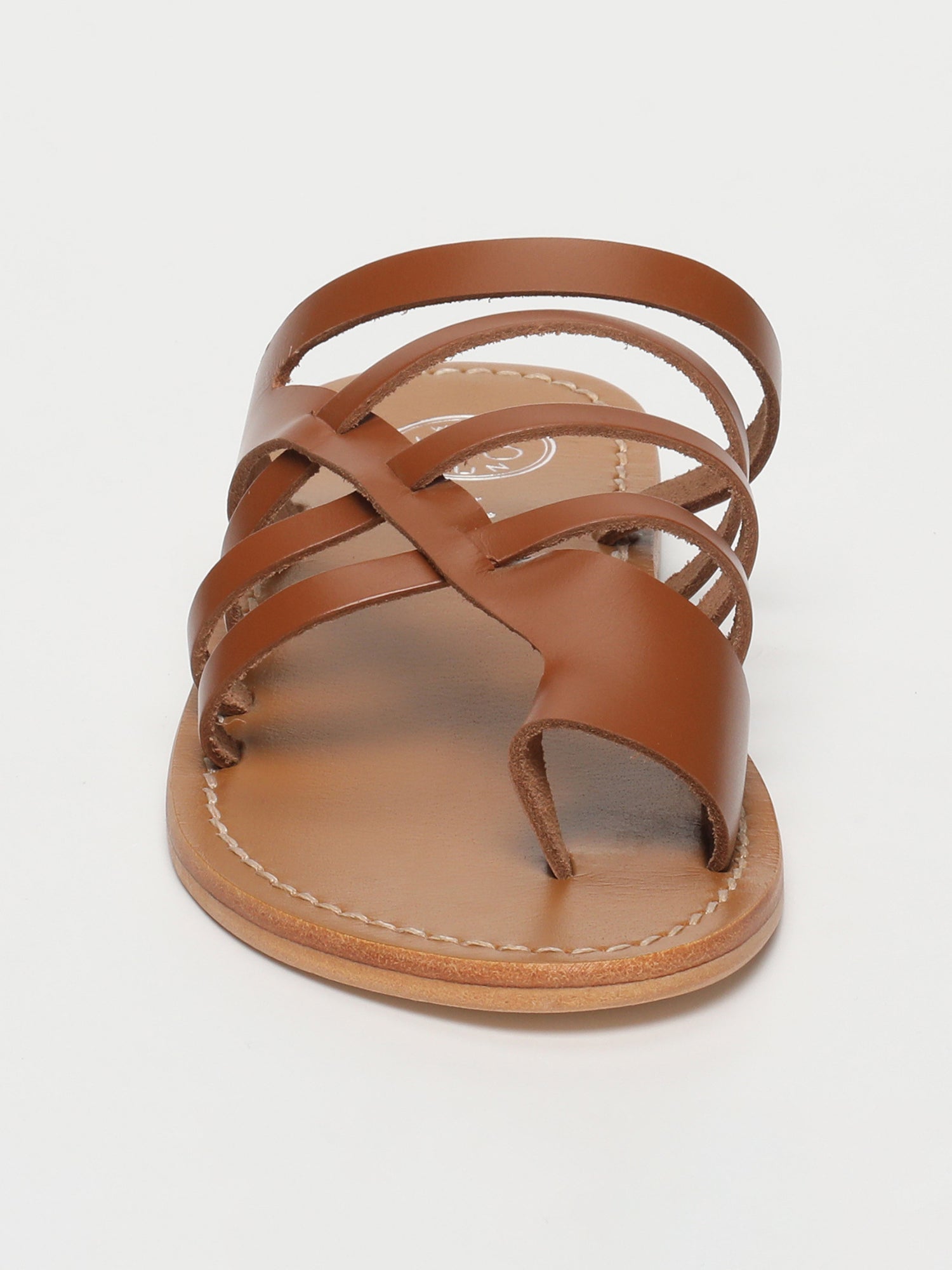 BHAGYASHREE sandales en cuir camel
