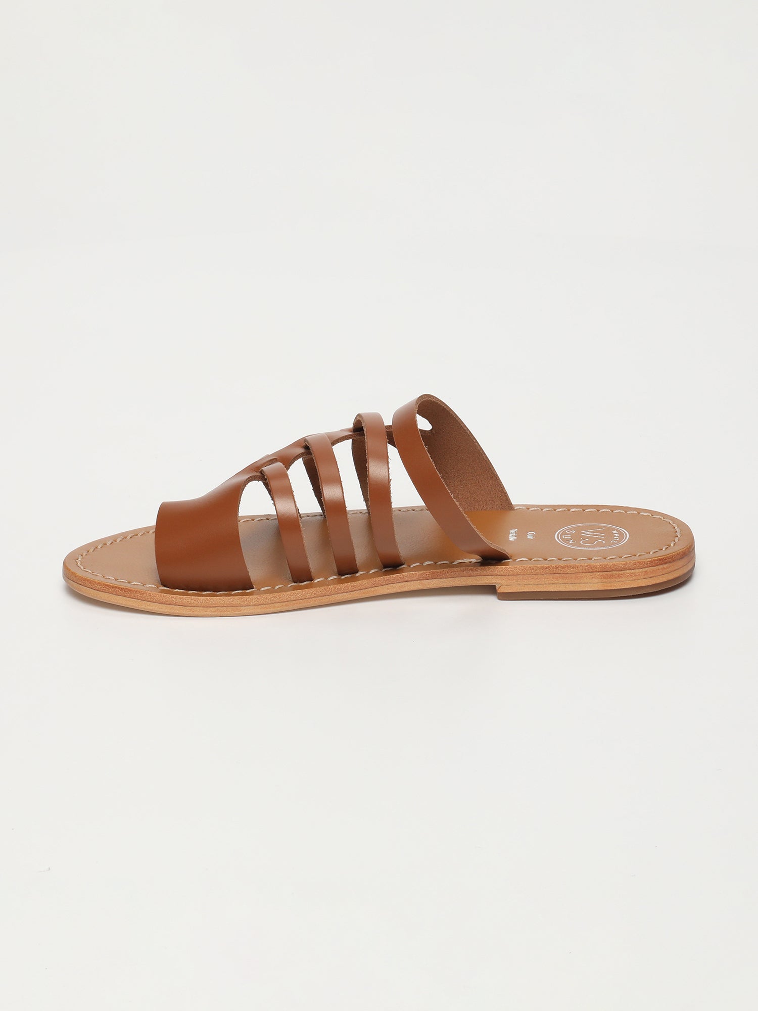 BHAGYASHREE sandales en cuir camel