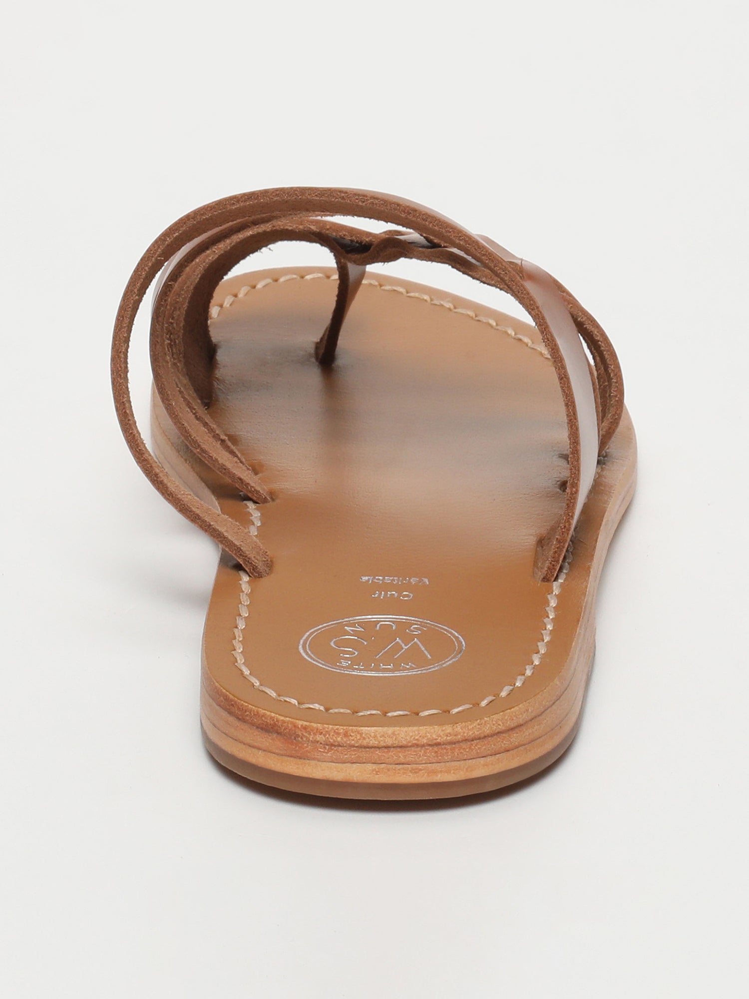 BHAGYASHREE sandales en cuir camel