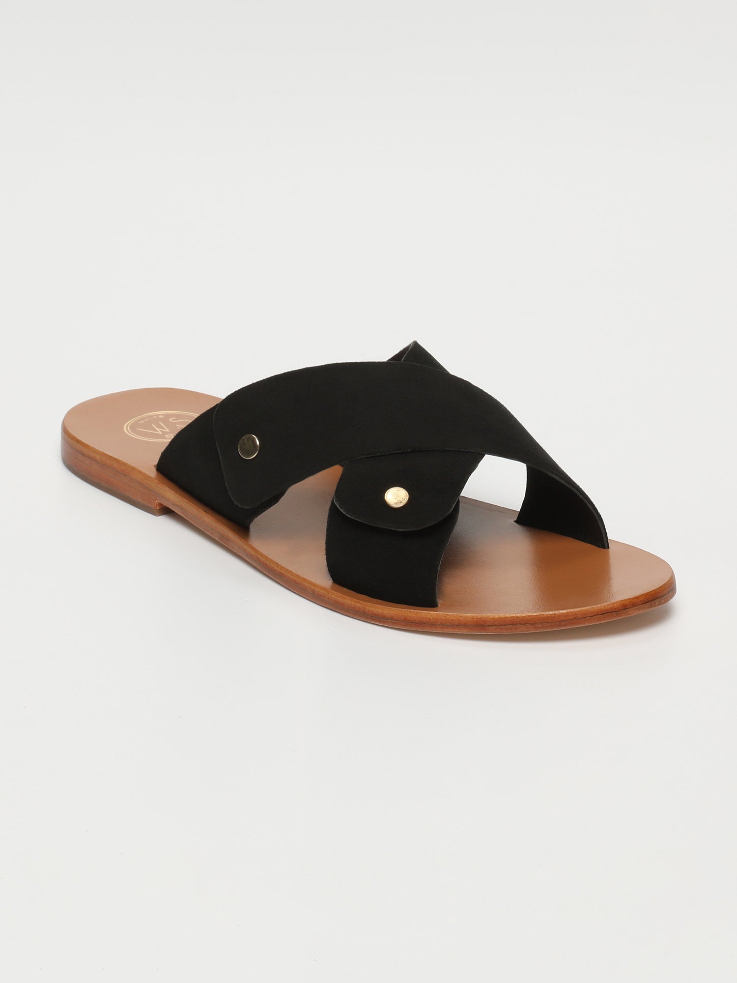 DEEPTA sandales en cuir noir