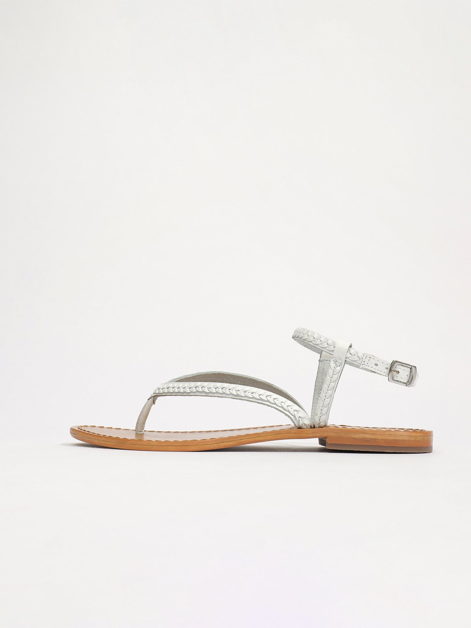CYPRAE sandales en cuir blanc