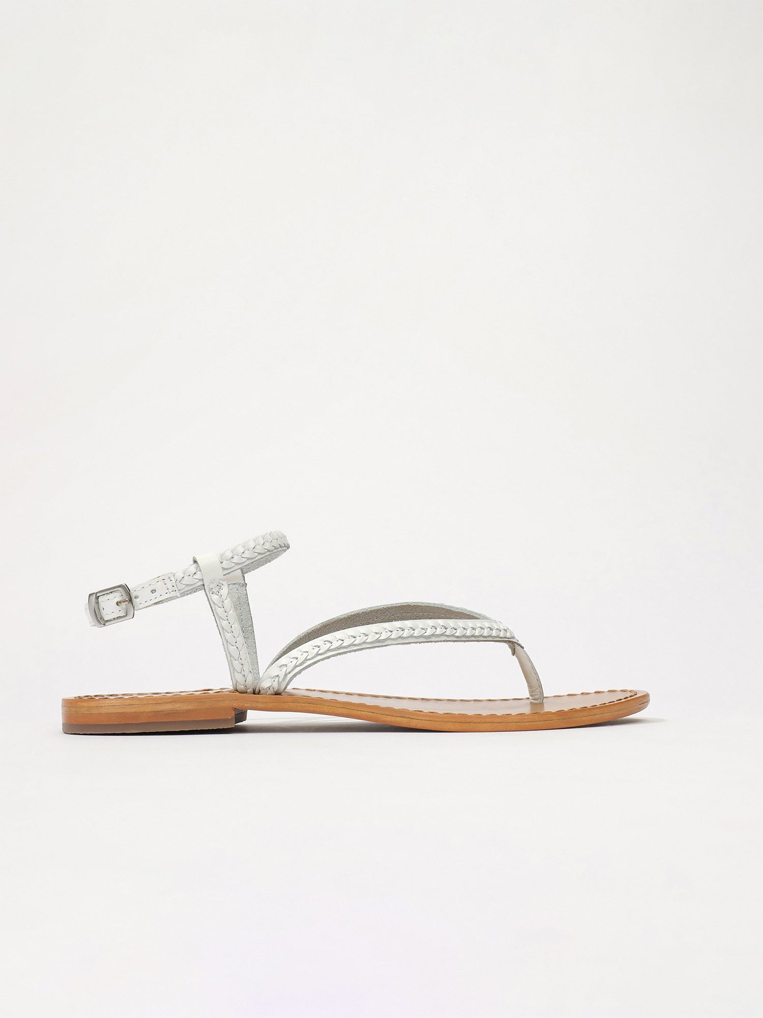 CYPRAE sandales en cuir blanc