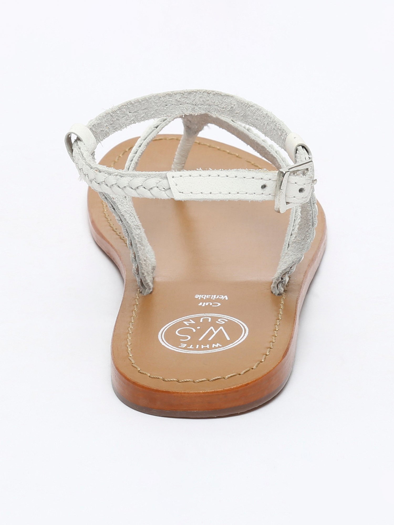 CYPRAE sandales en cuir blanc
