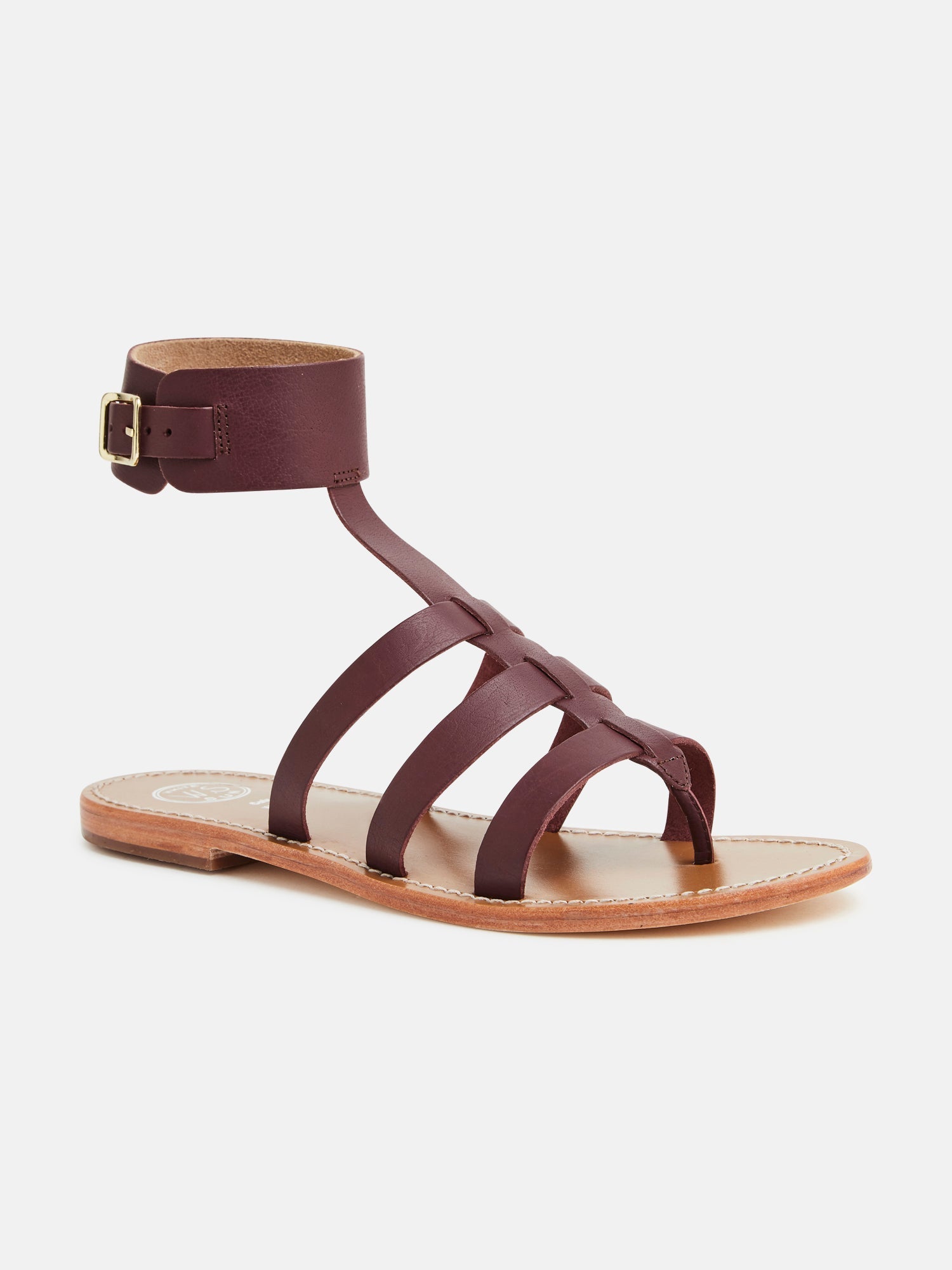 NOBLESSA sandales en cuir bordeaux