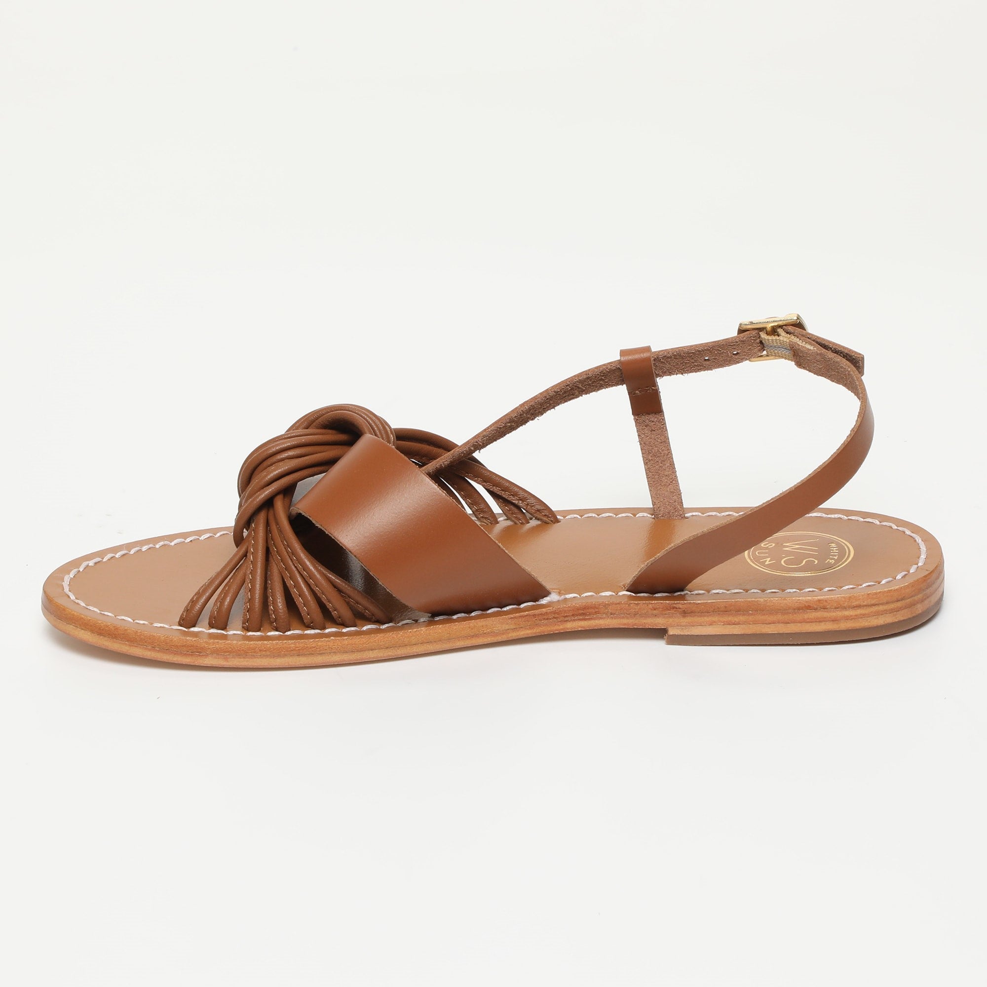 BEAS sandales fantaisie en cuir camel