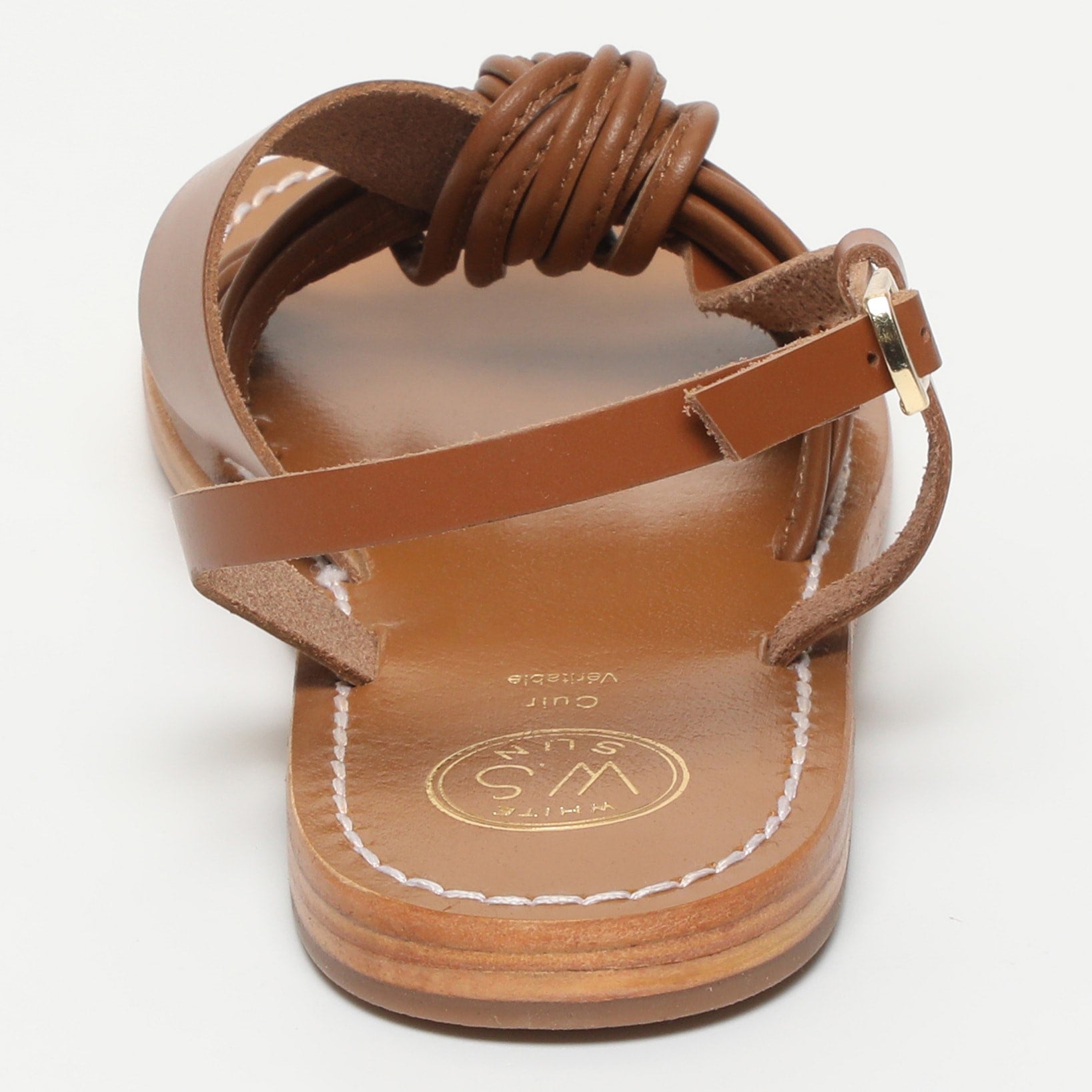 BEAS sandales fantaisie en cuir camel