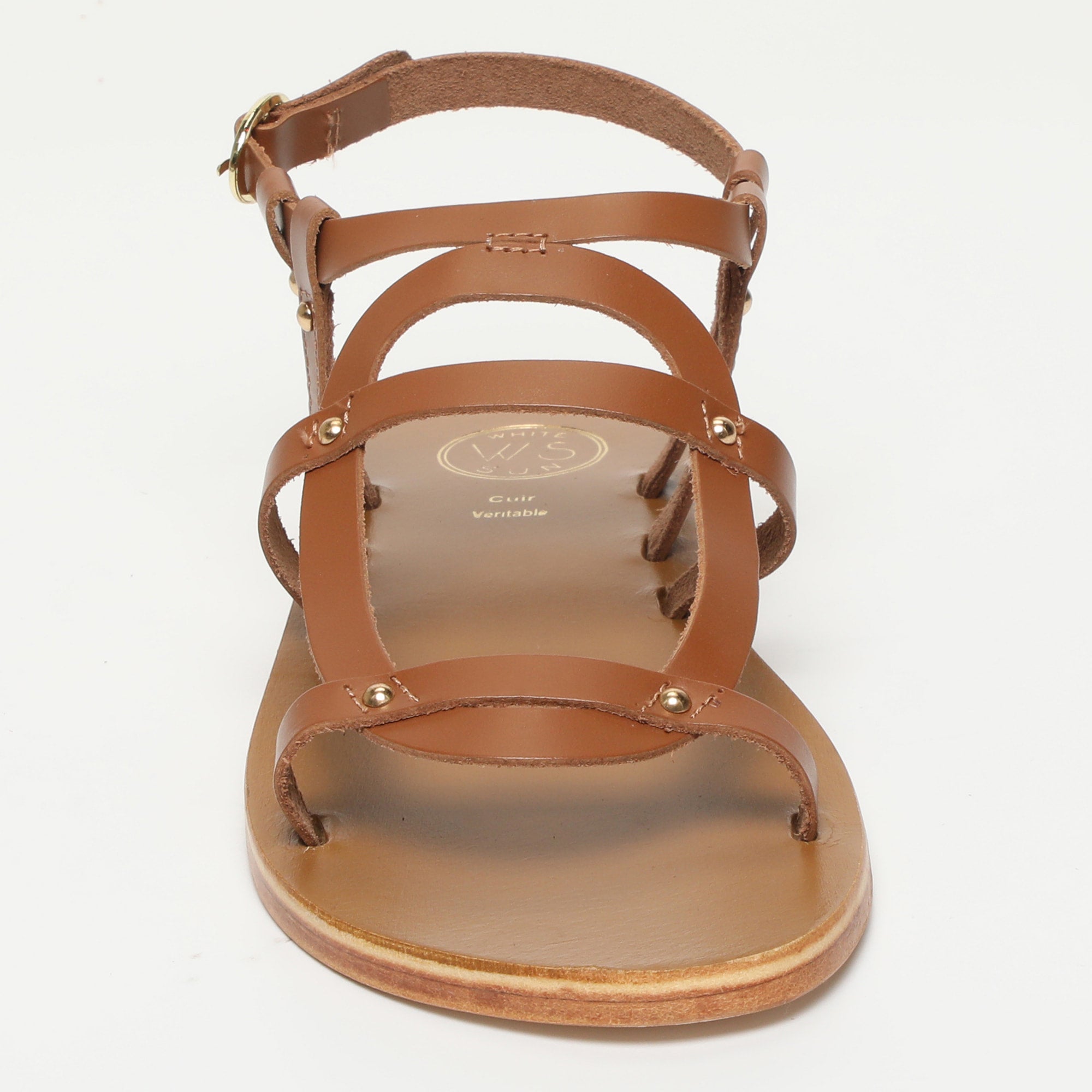 BASTIA sandales en cuir camel