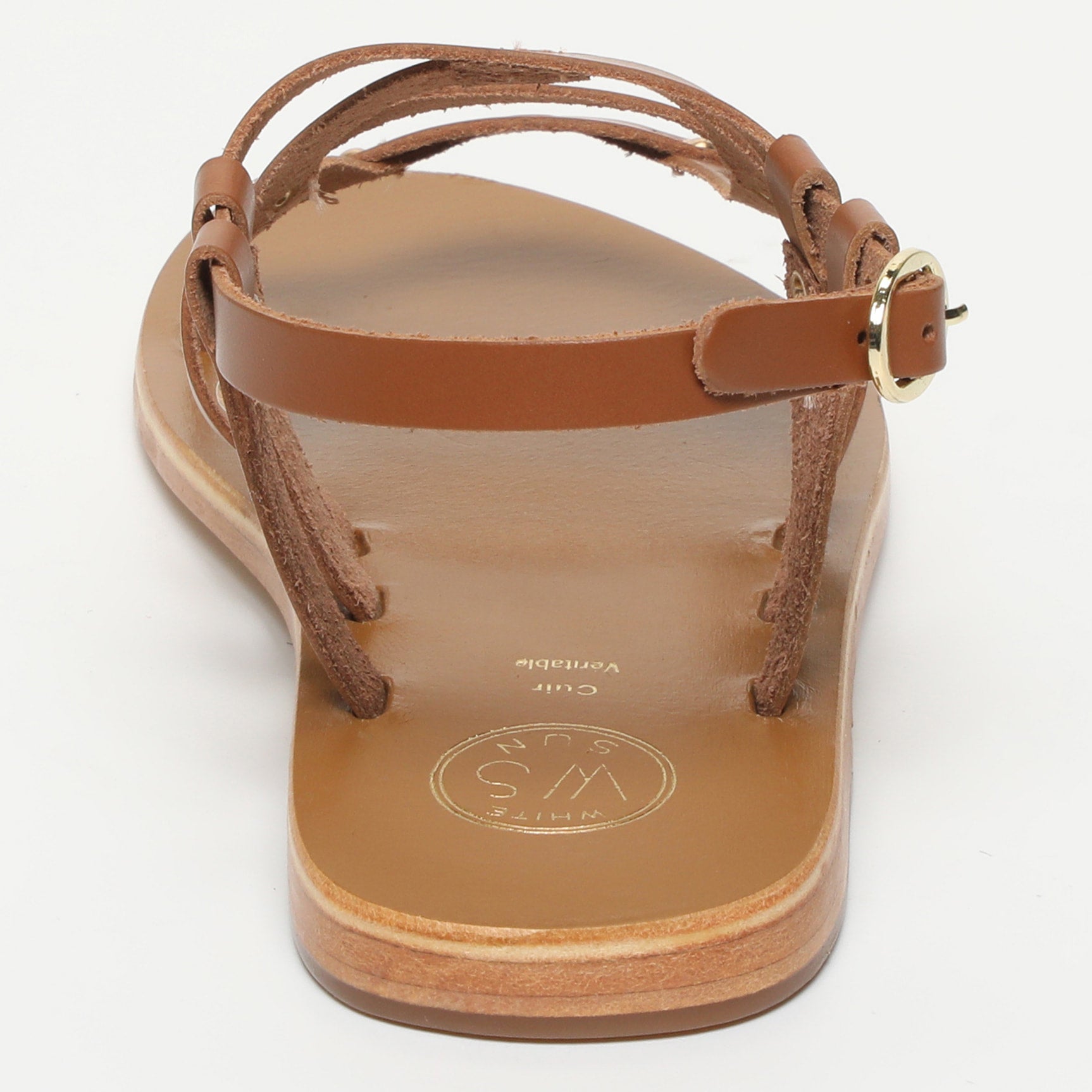 BASTIA sandales en cuir camel