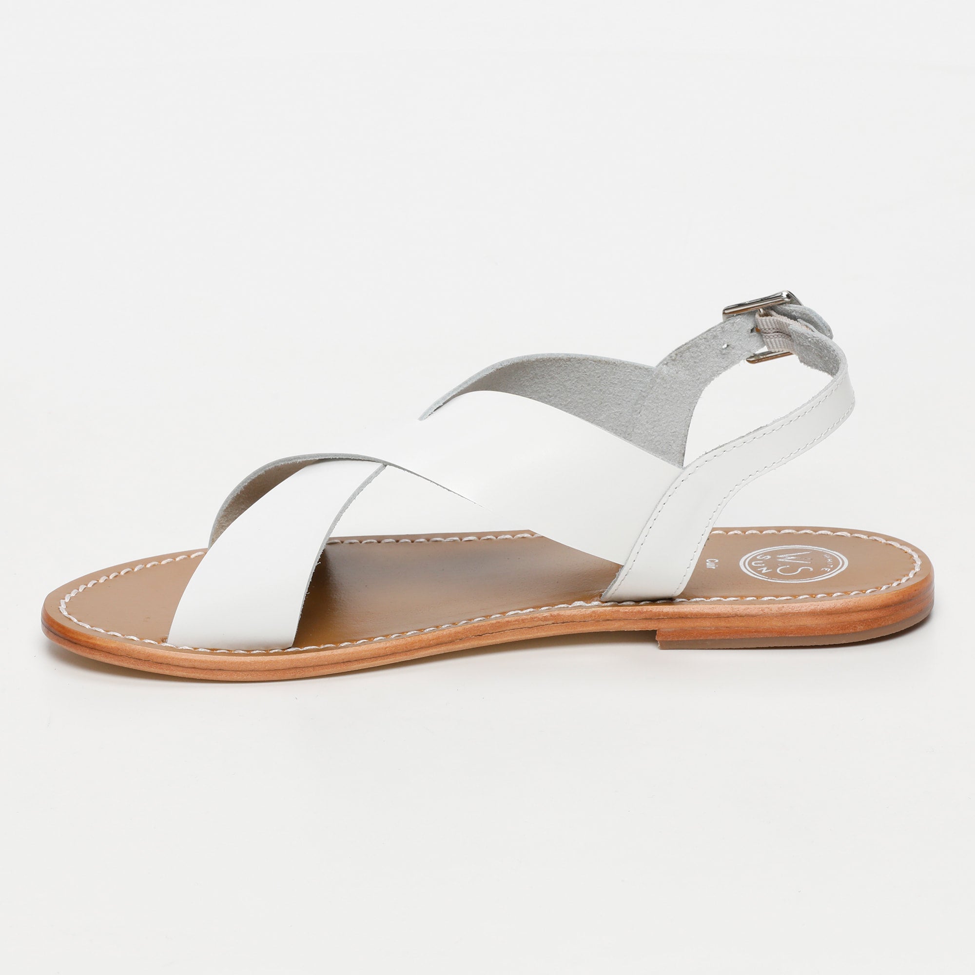AULESTES sandales en cuir blanc