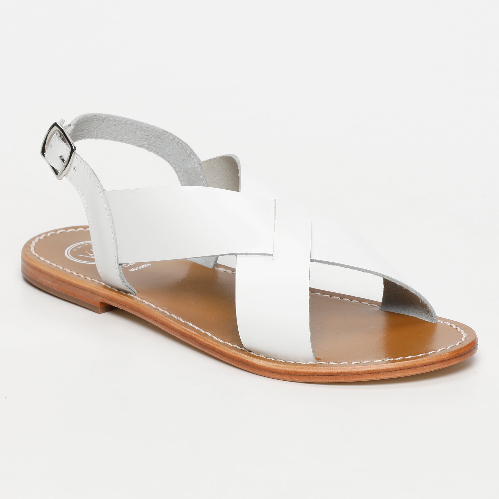 AULESTES sandales en cuir blanc